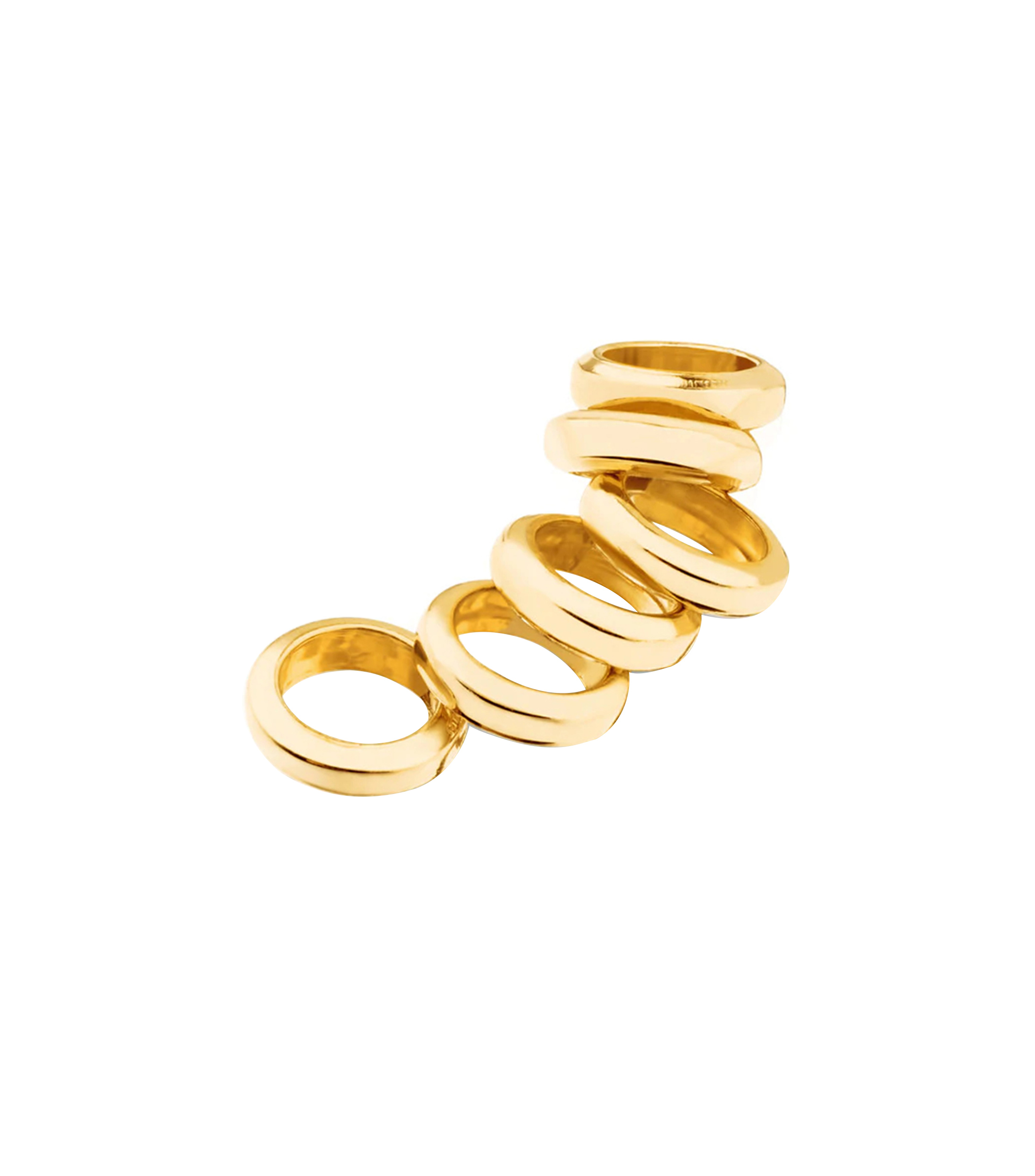 Set 6 Anillas para Dije en plata vermeil Mujer
