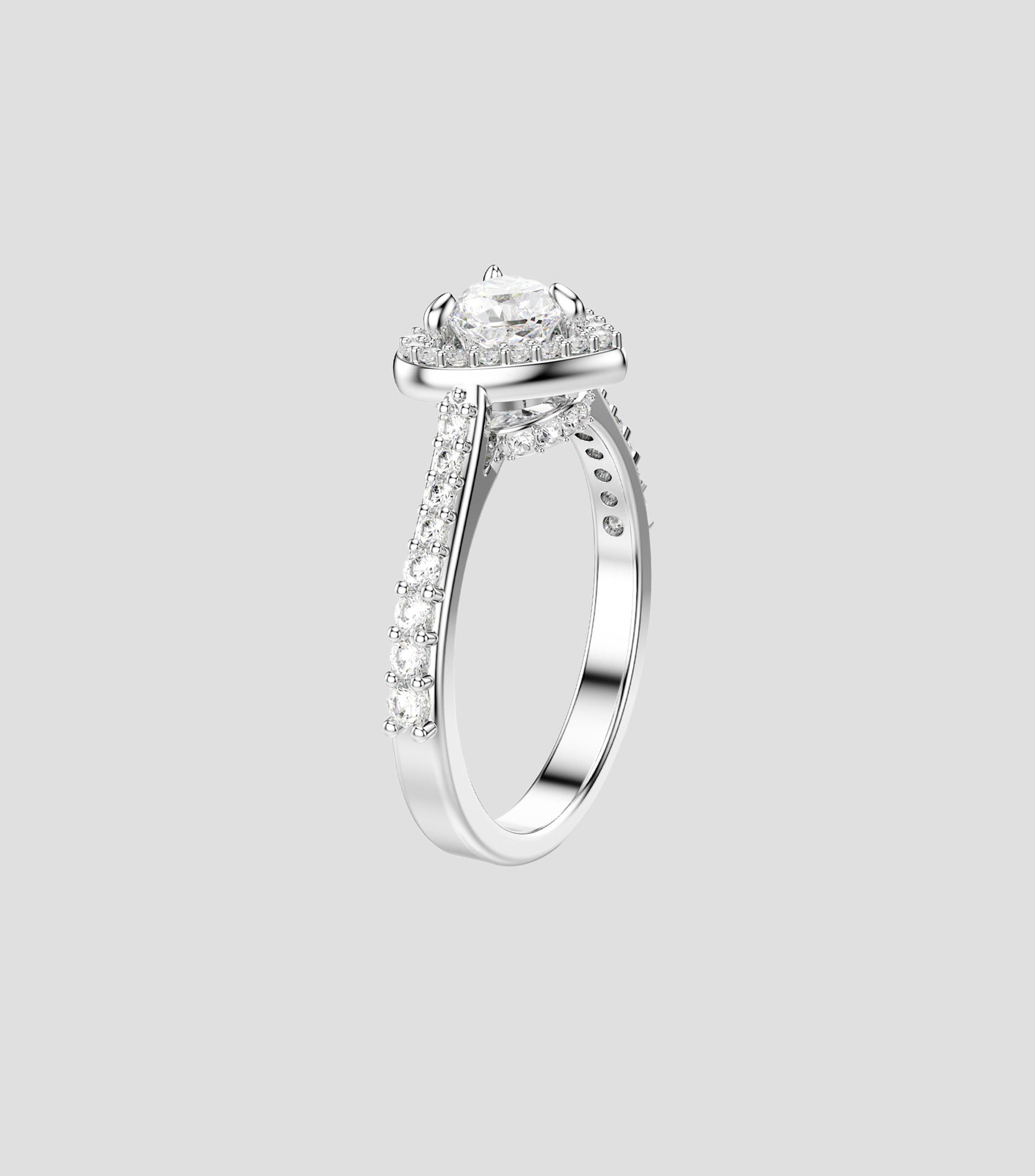 Anillo Corazón con cristales Mujer