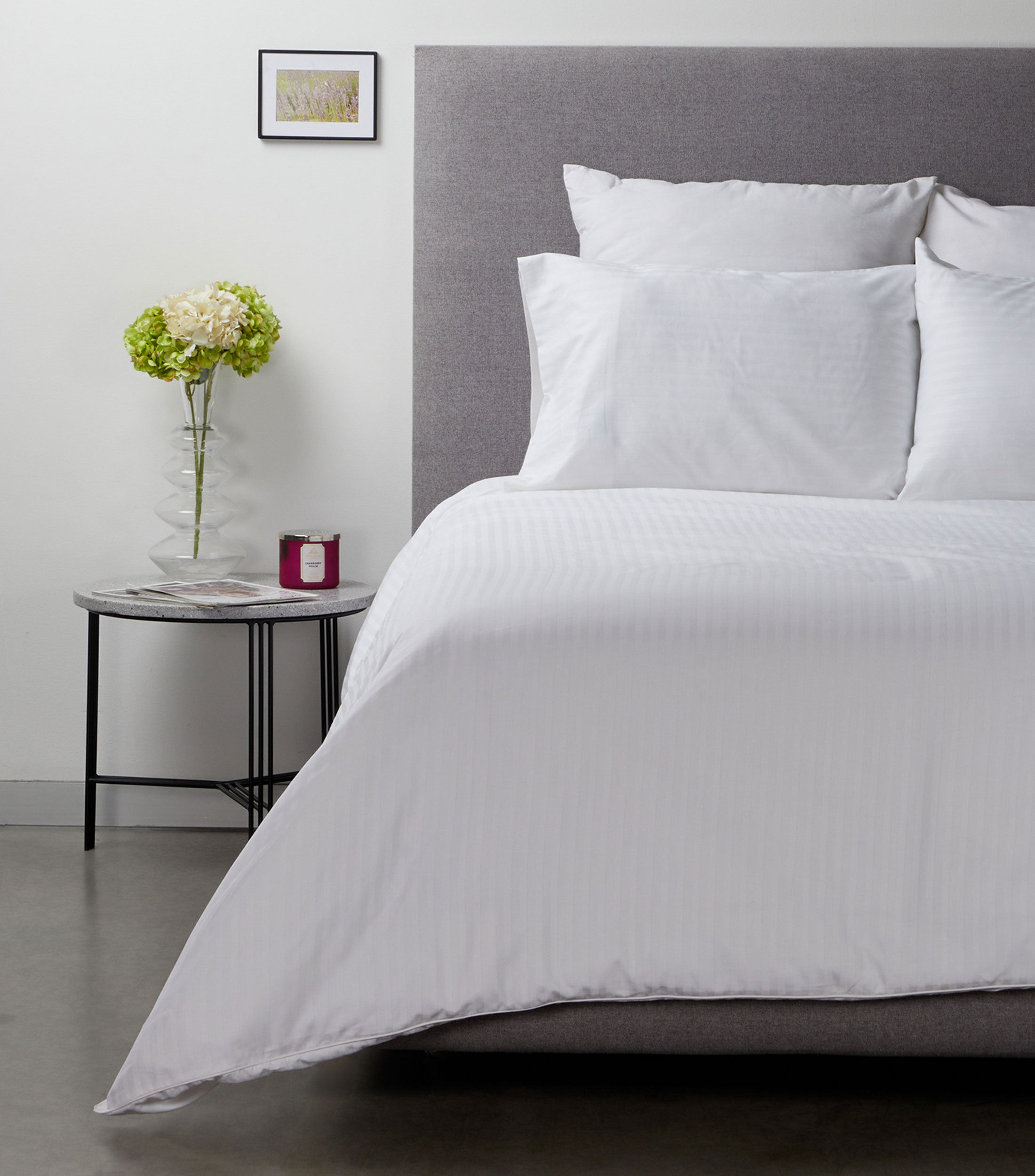 Juego de Funda para duvet King Size en algodón Glaciar blanca