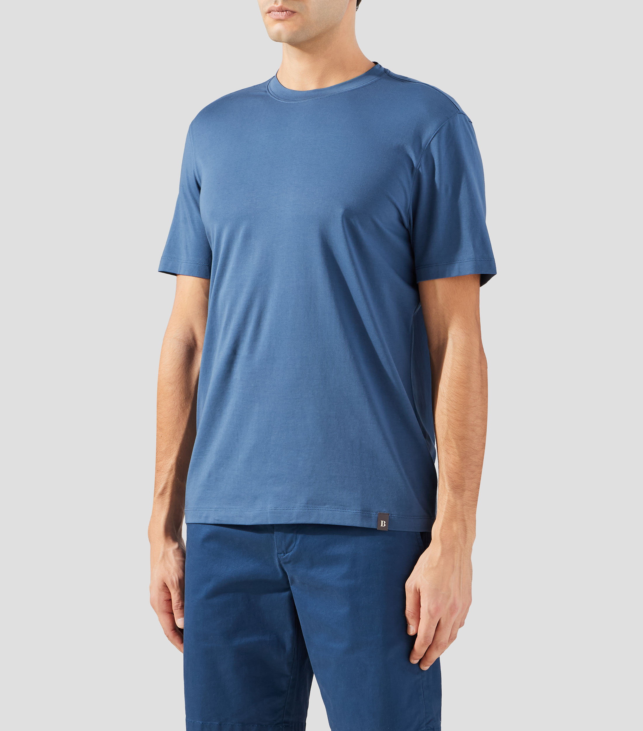Playera cuello redondo manga corta lisa Hombre