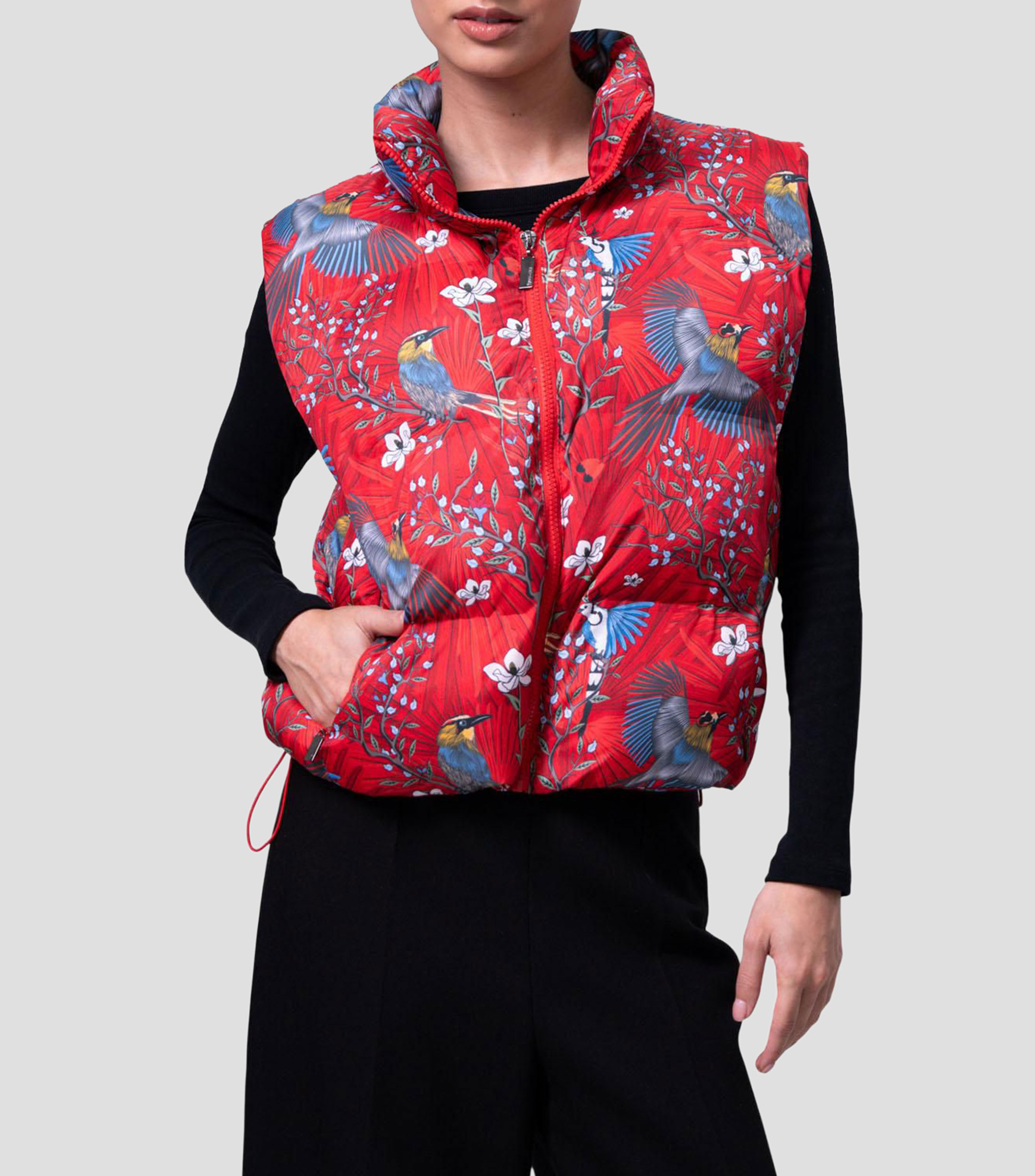 Chaleco acolchado con estampado Mujer