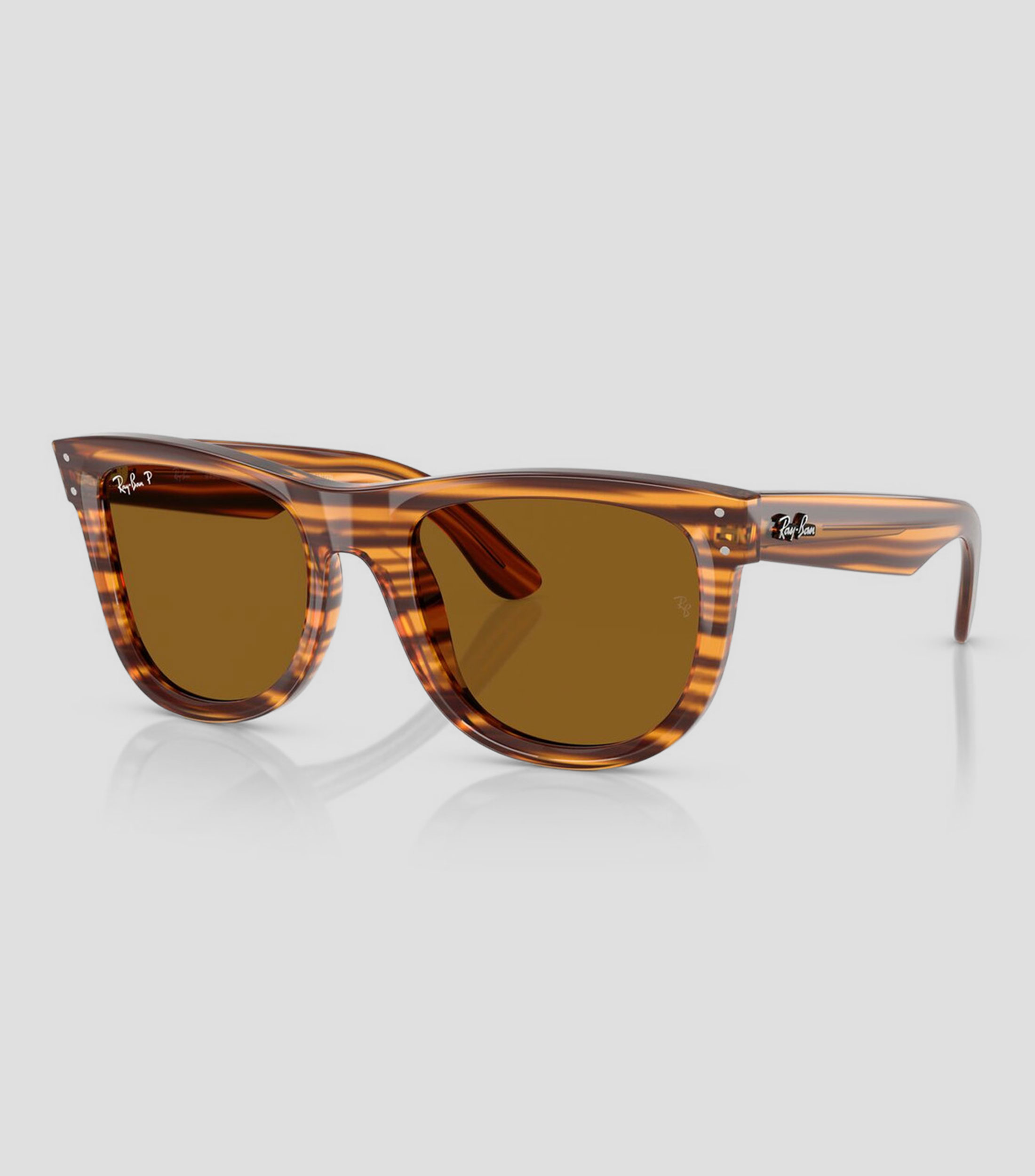Lentes de sol cuadrada Wayfarer Reverse havana Mujer