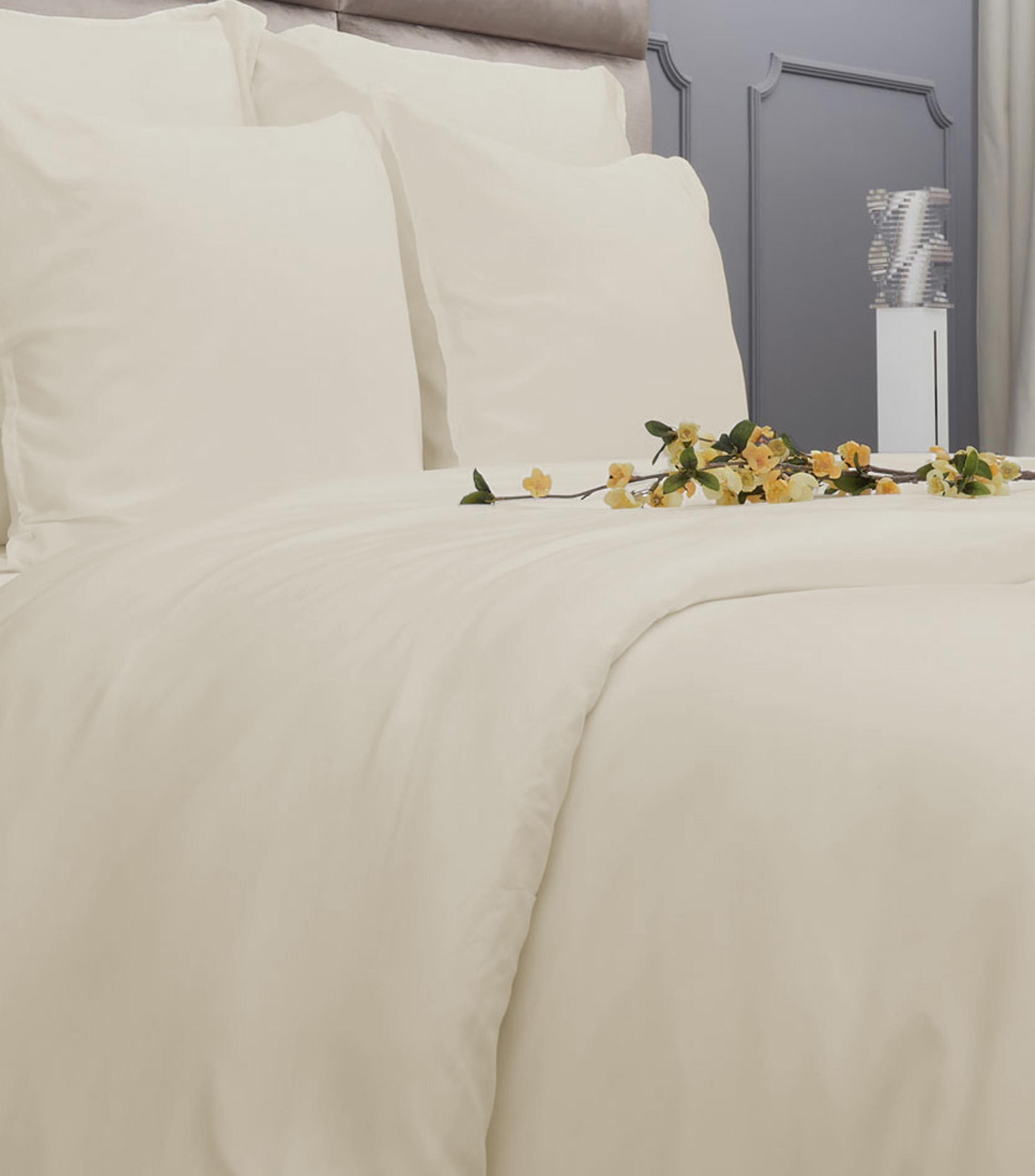 Funda para Duvet Matrimonial, Queen Size en Algodon Bamboo, Crudo