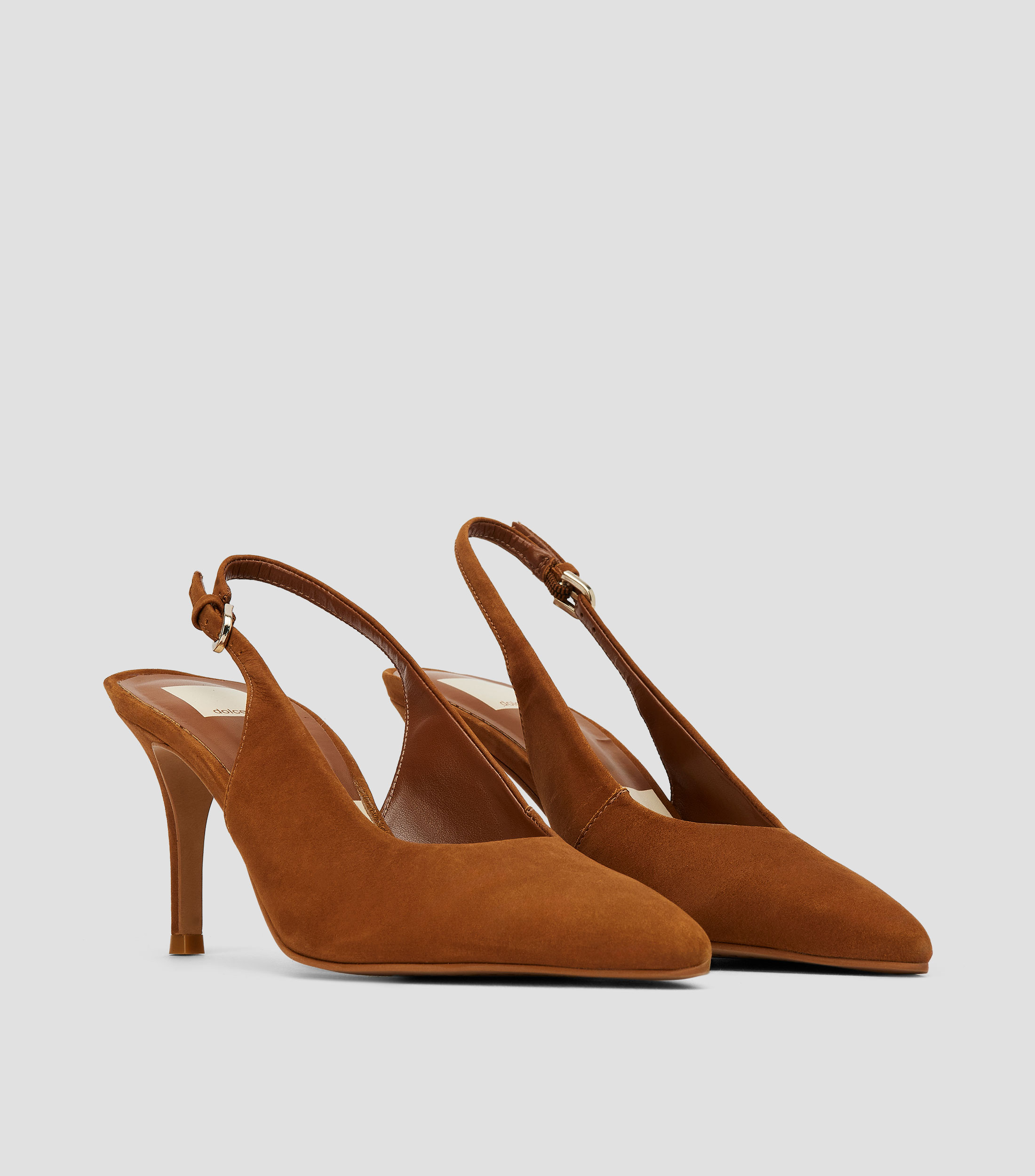 Zapatillas slingback con tacón delgado de 8 cm Mujer