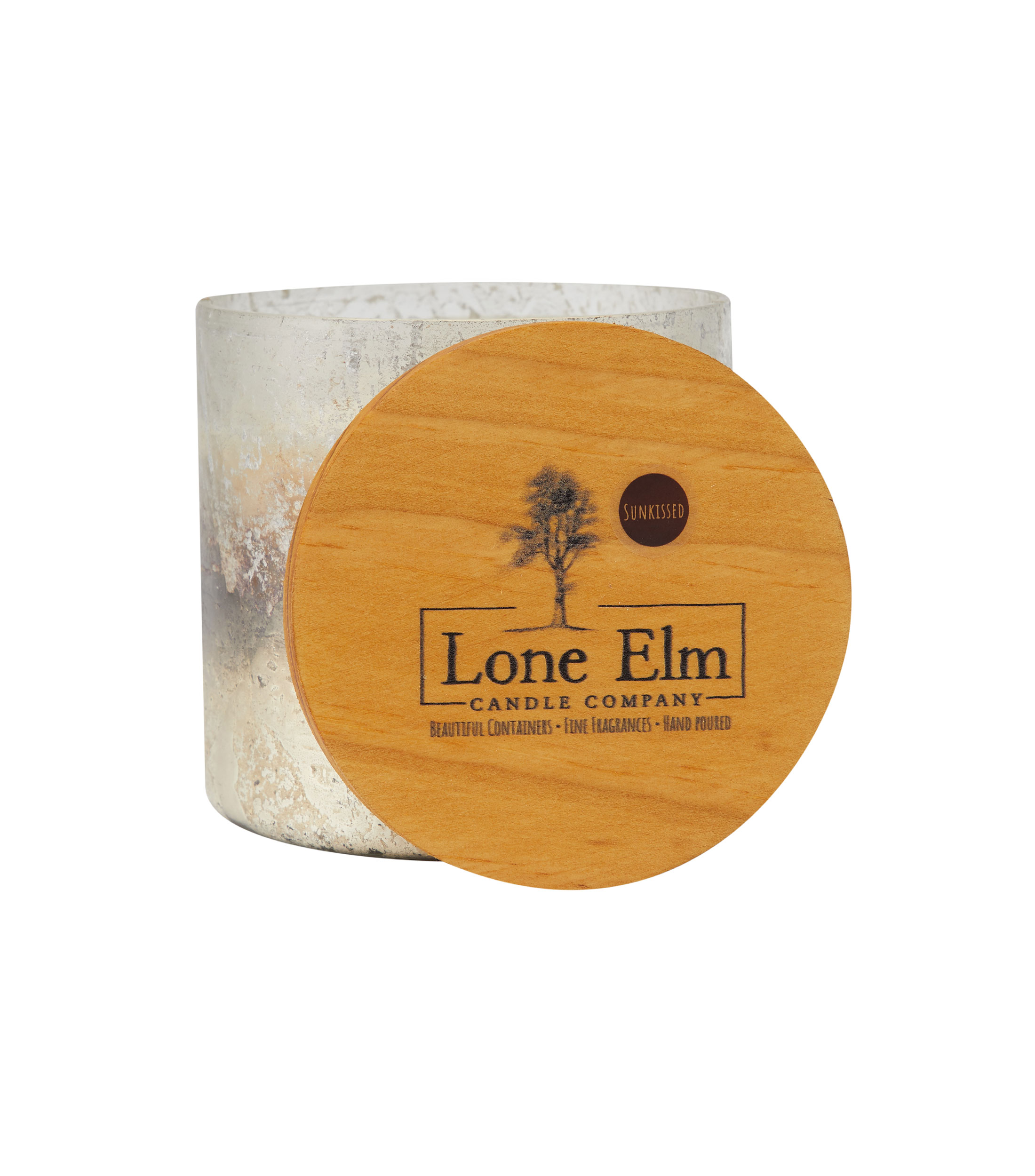 Vela aromática Sunkissed con tapa de madera