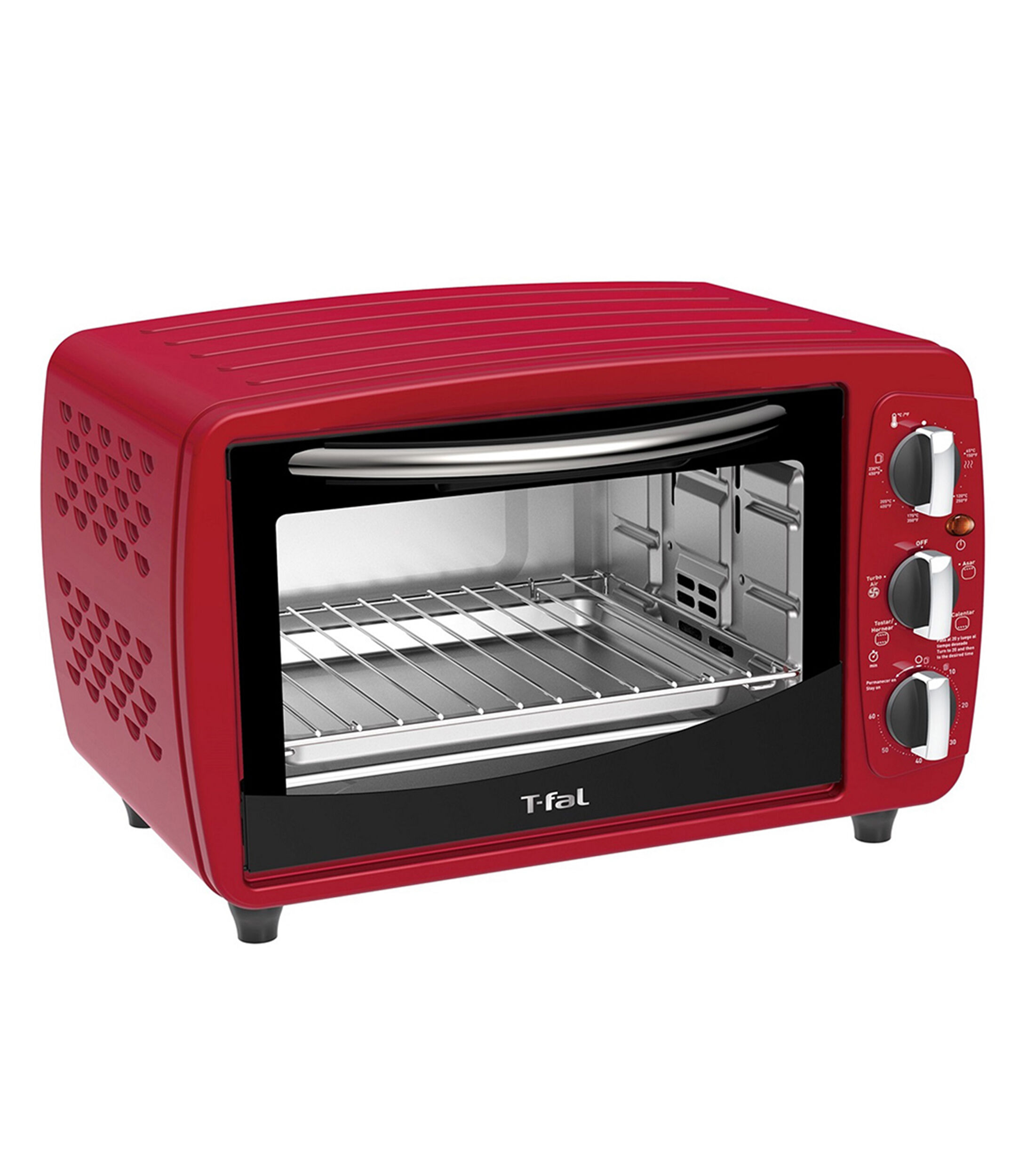 T-fal Horno Freidor 5 en 1 Turbo Air Rojo - El Palacio de Hierro