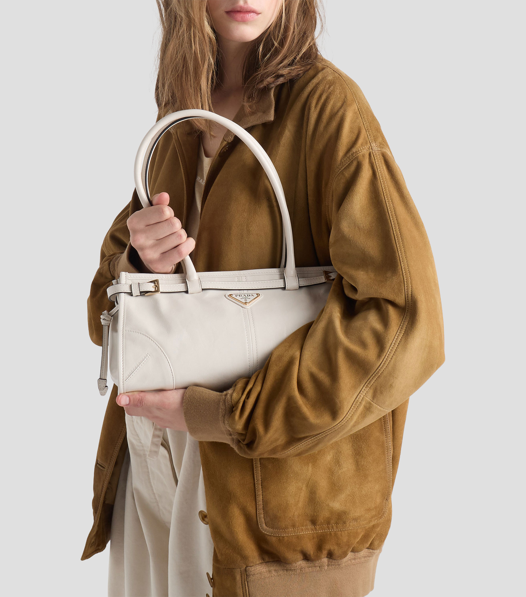 Bolsa Tote Blanca en Piel Bonnie, Mujer