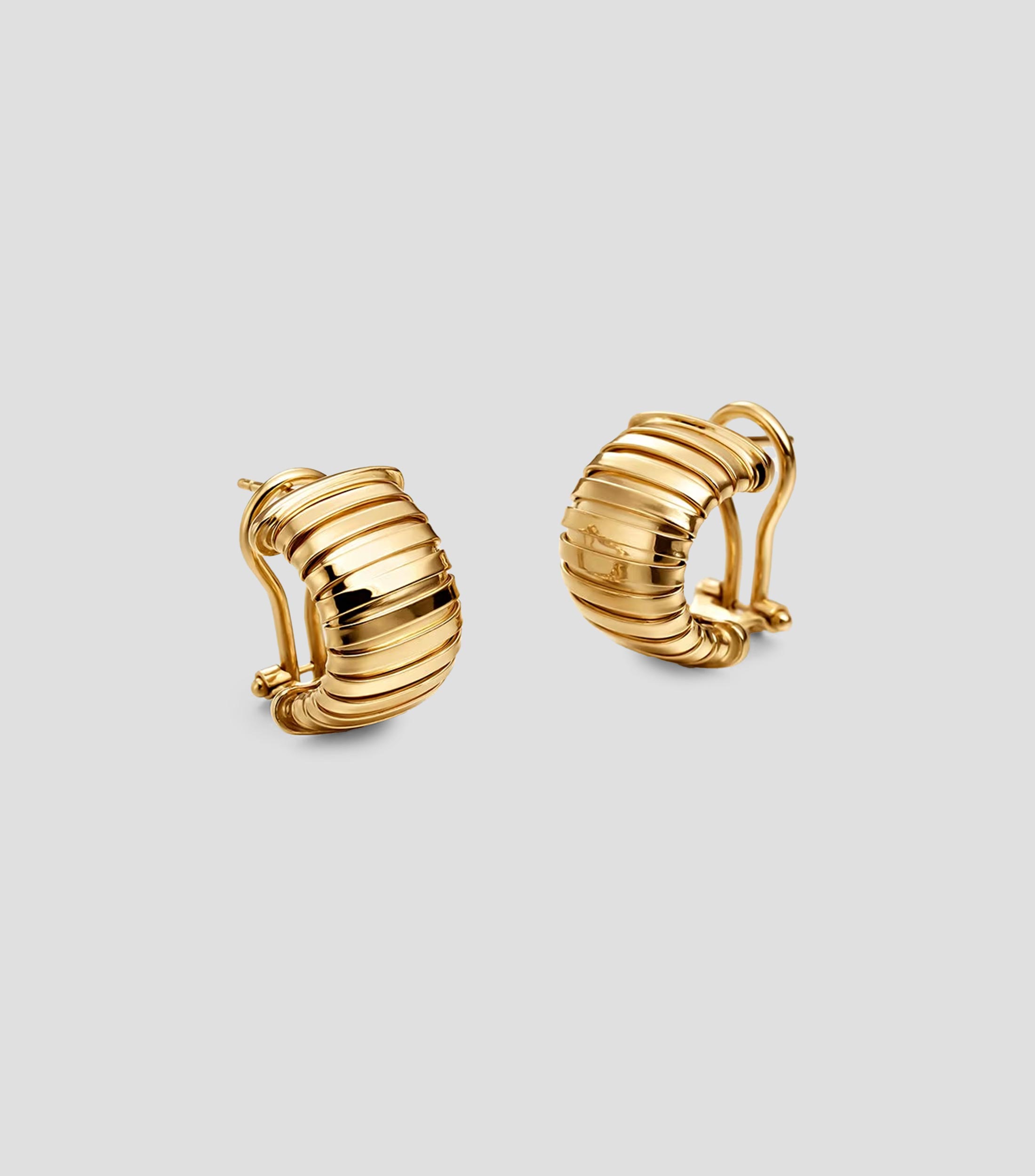 Pendientes en plata .925 con redondeada Mujer