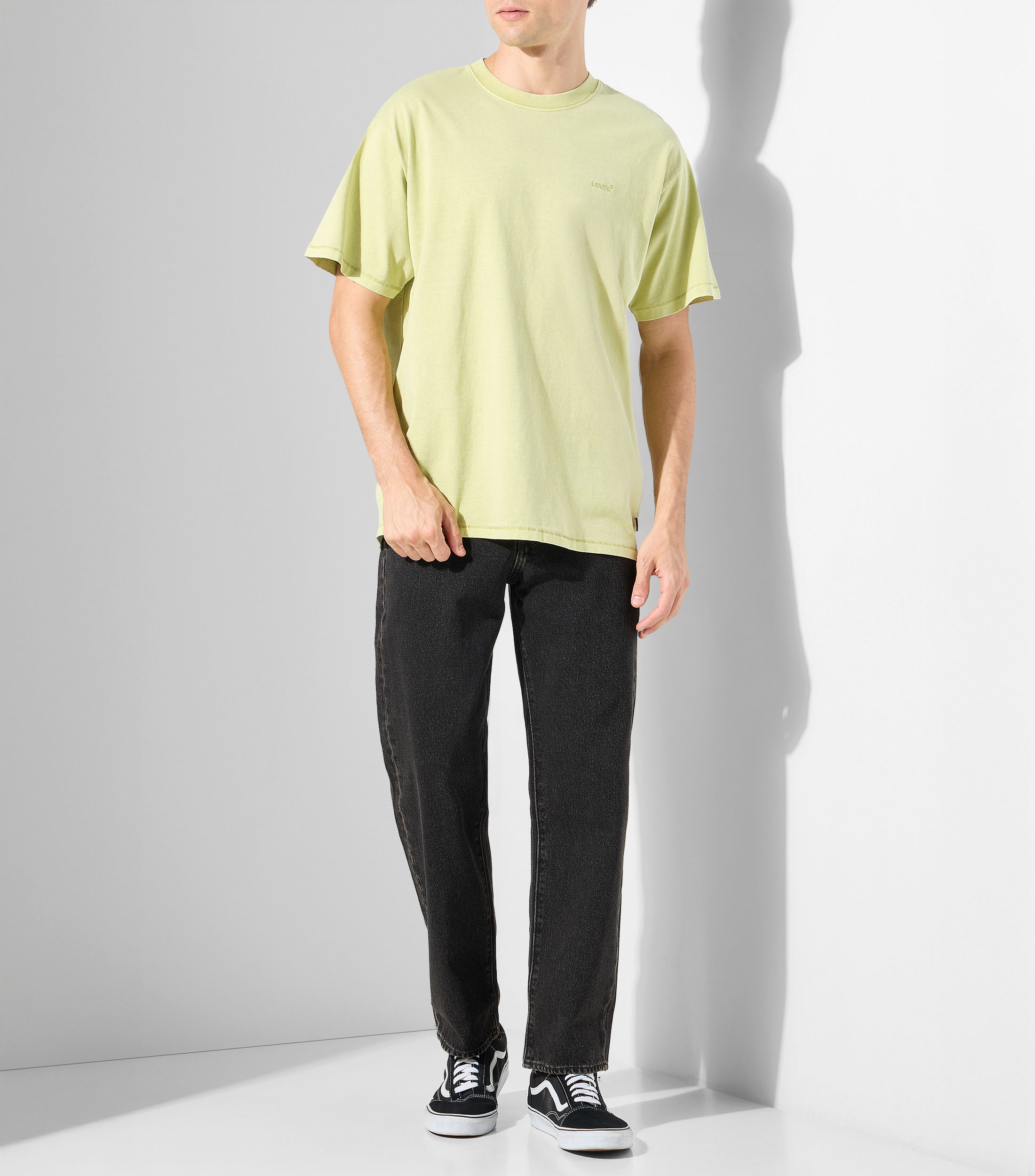 Playera cuello redondo manga corta deslavado Hombre