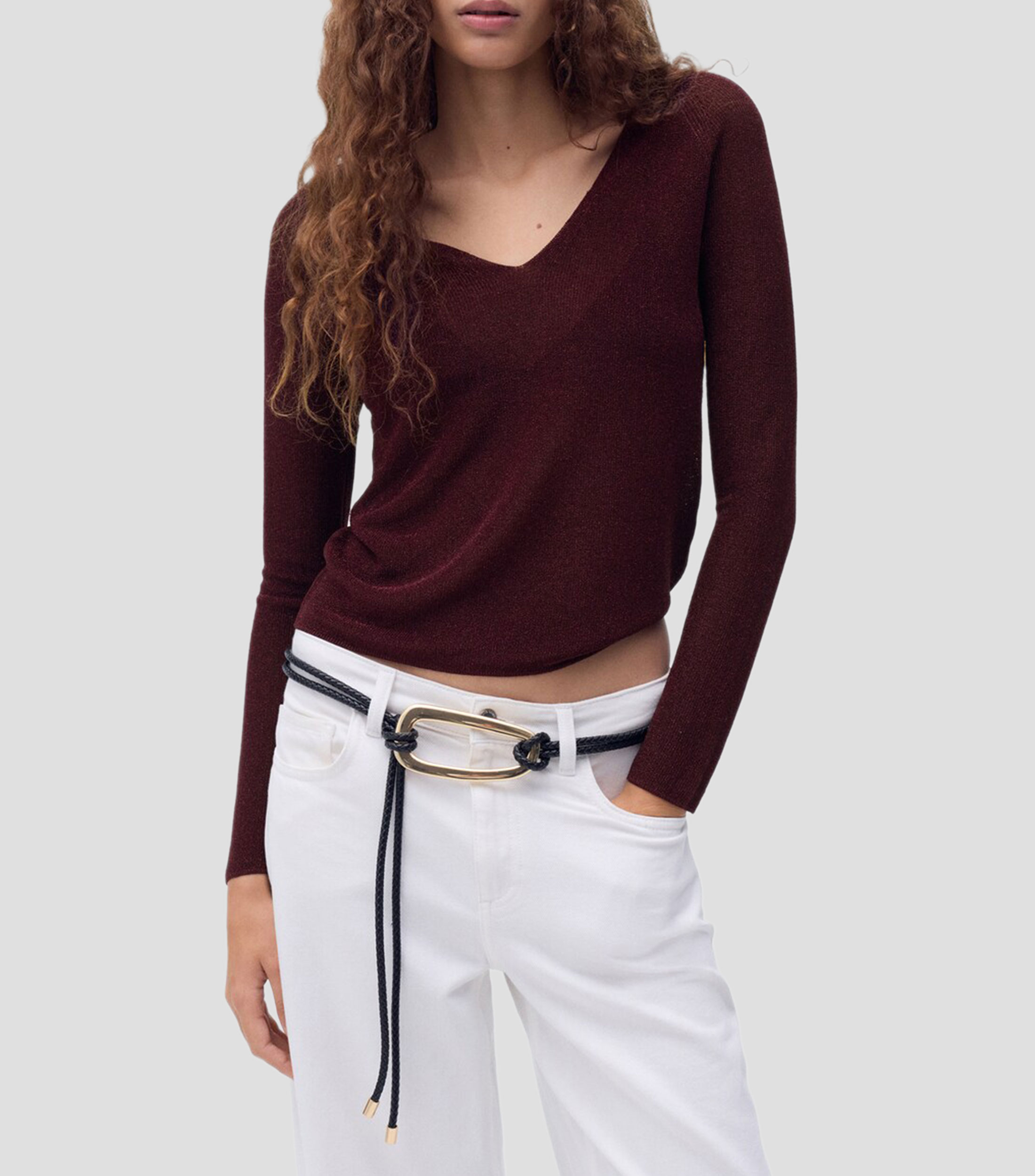 Playera lisa de manga larga Mujer