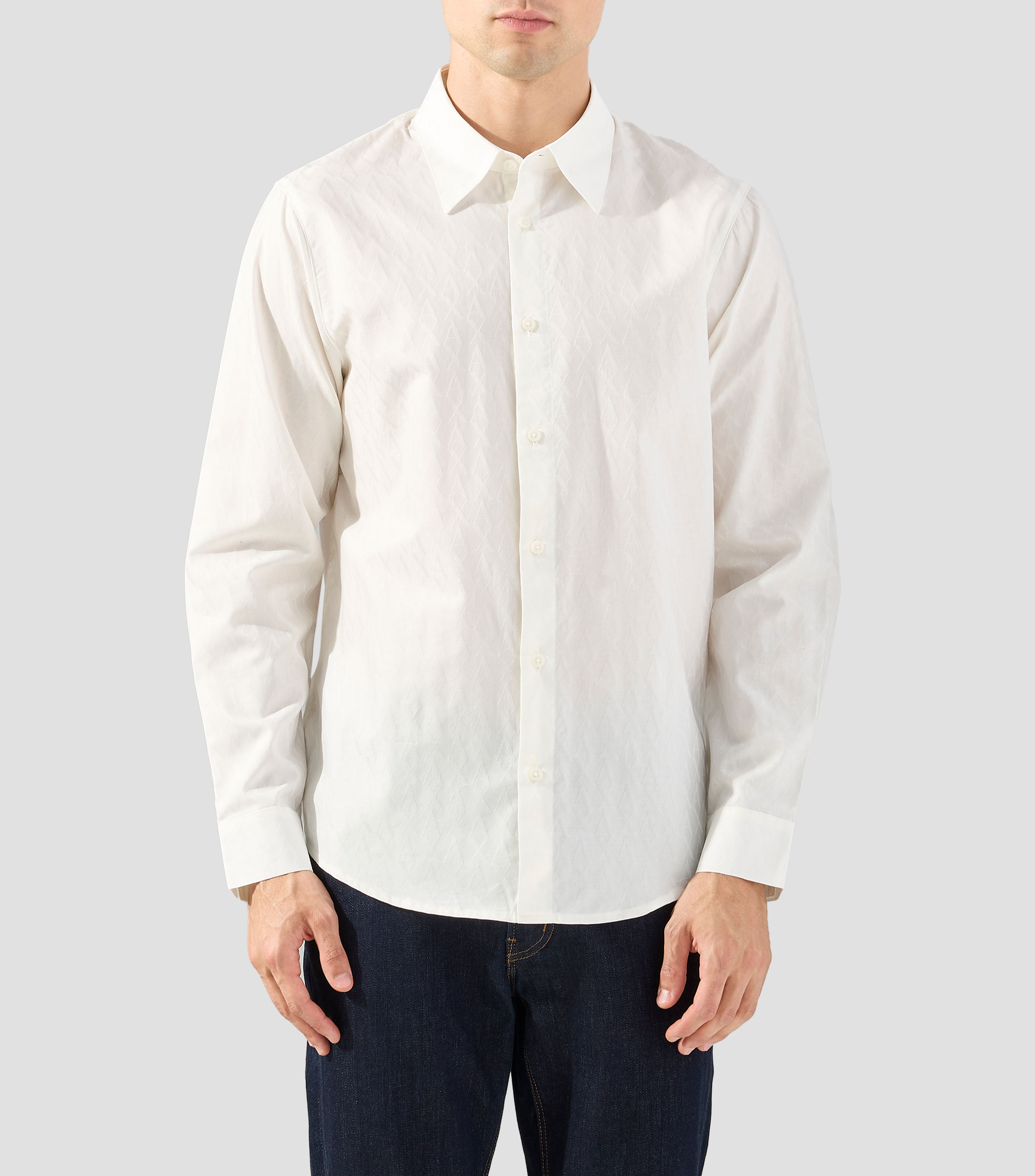 Camisa monogram con manga larga Hombre