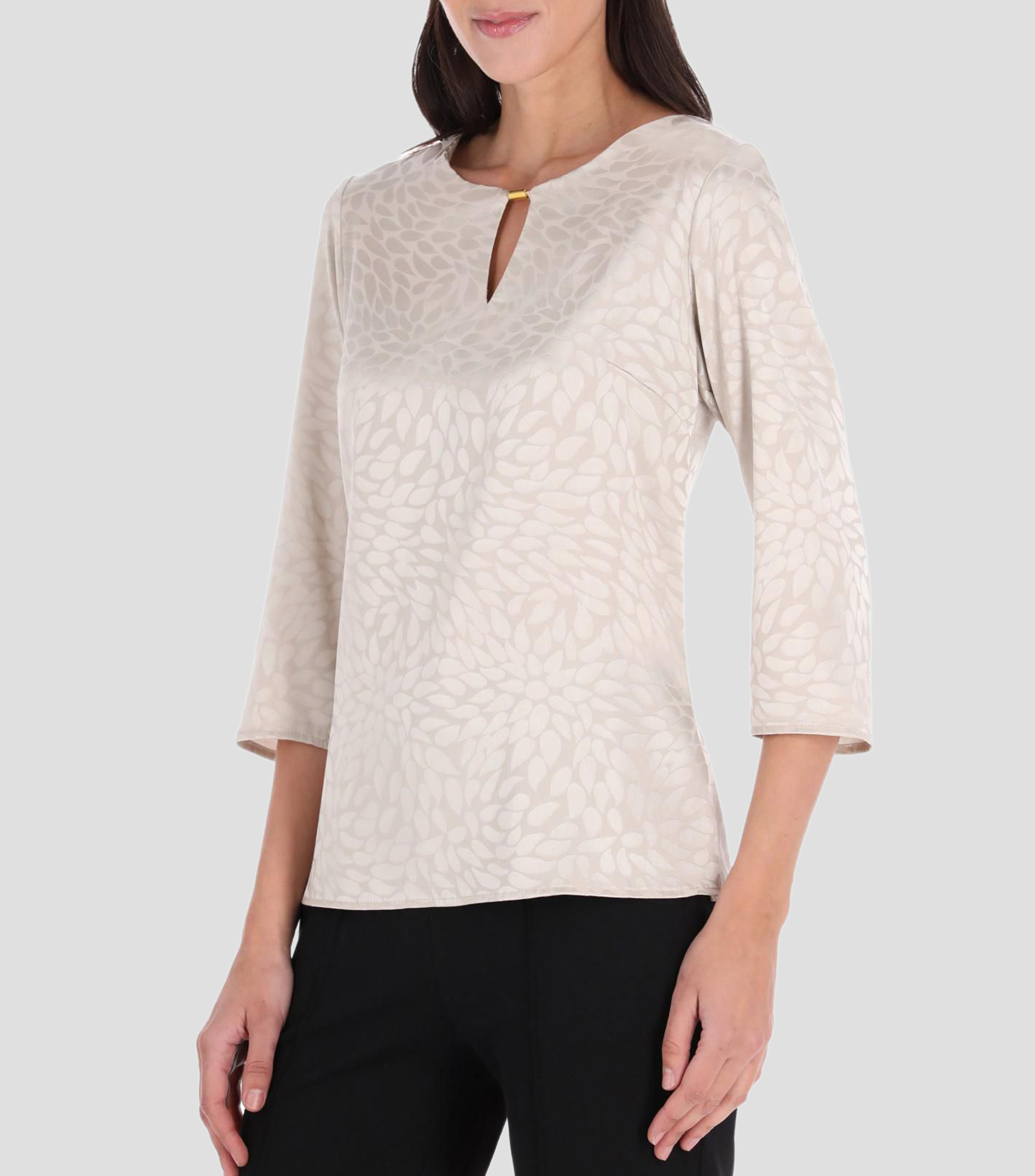 Blusa con diseño estampado manga 3/4 Mujer
