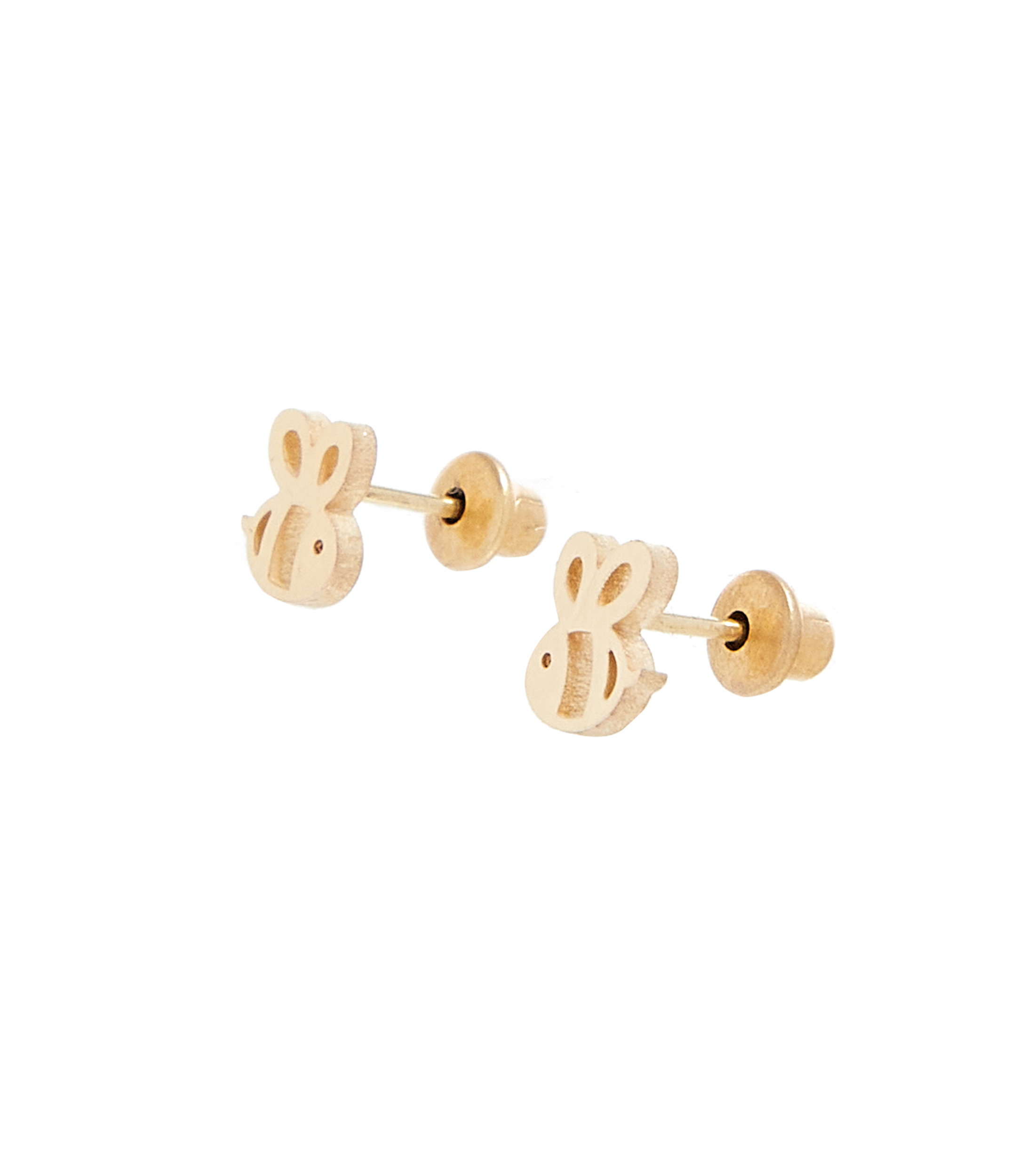 Aretes Abejita en oro amarillo de 14 Kts Niña