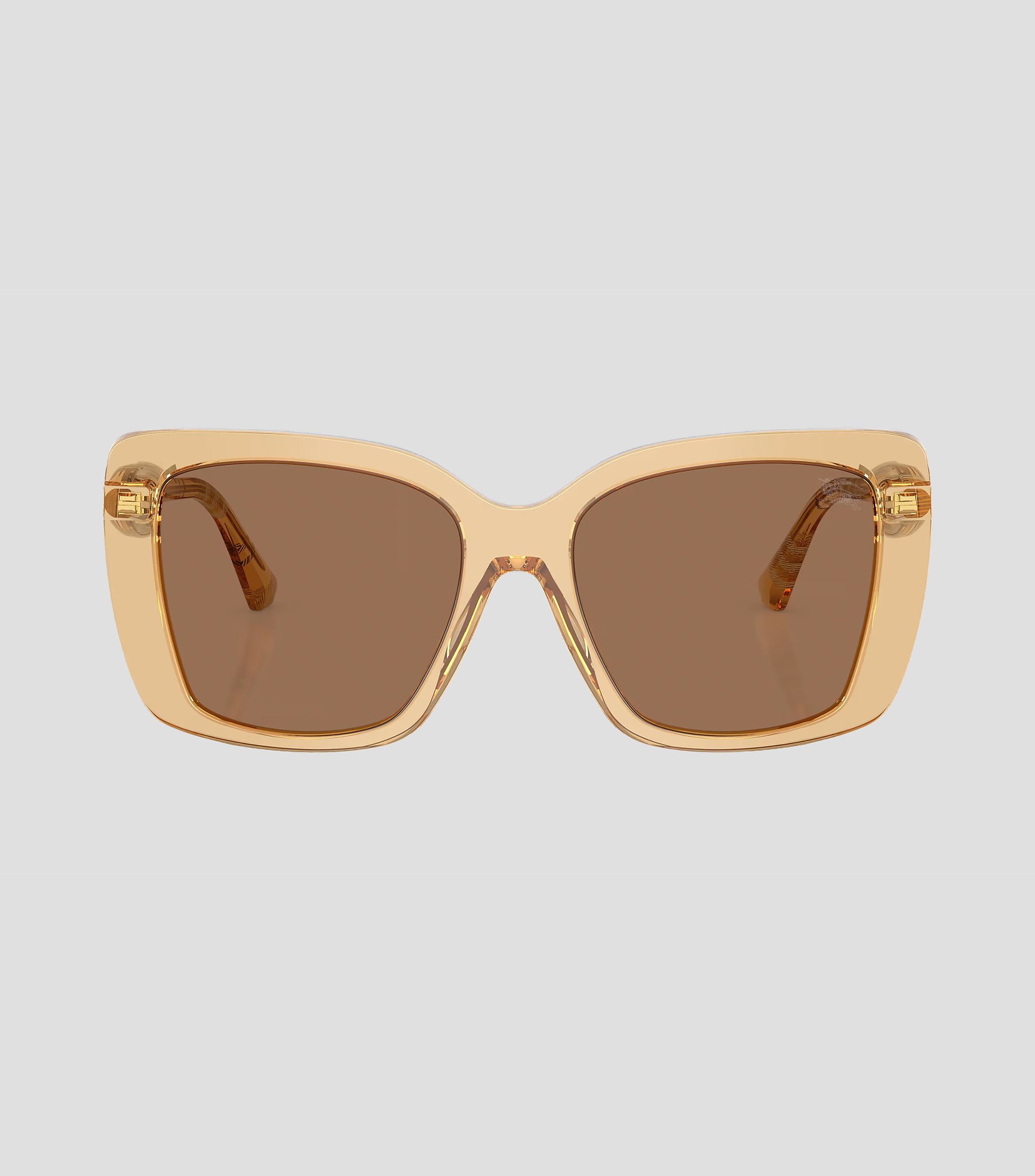Lentes de sol cuadrados beige Mujer