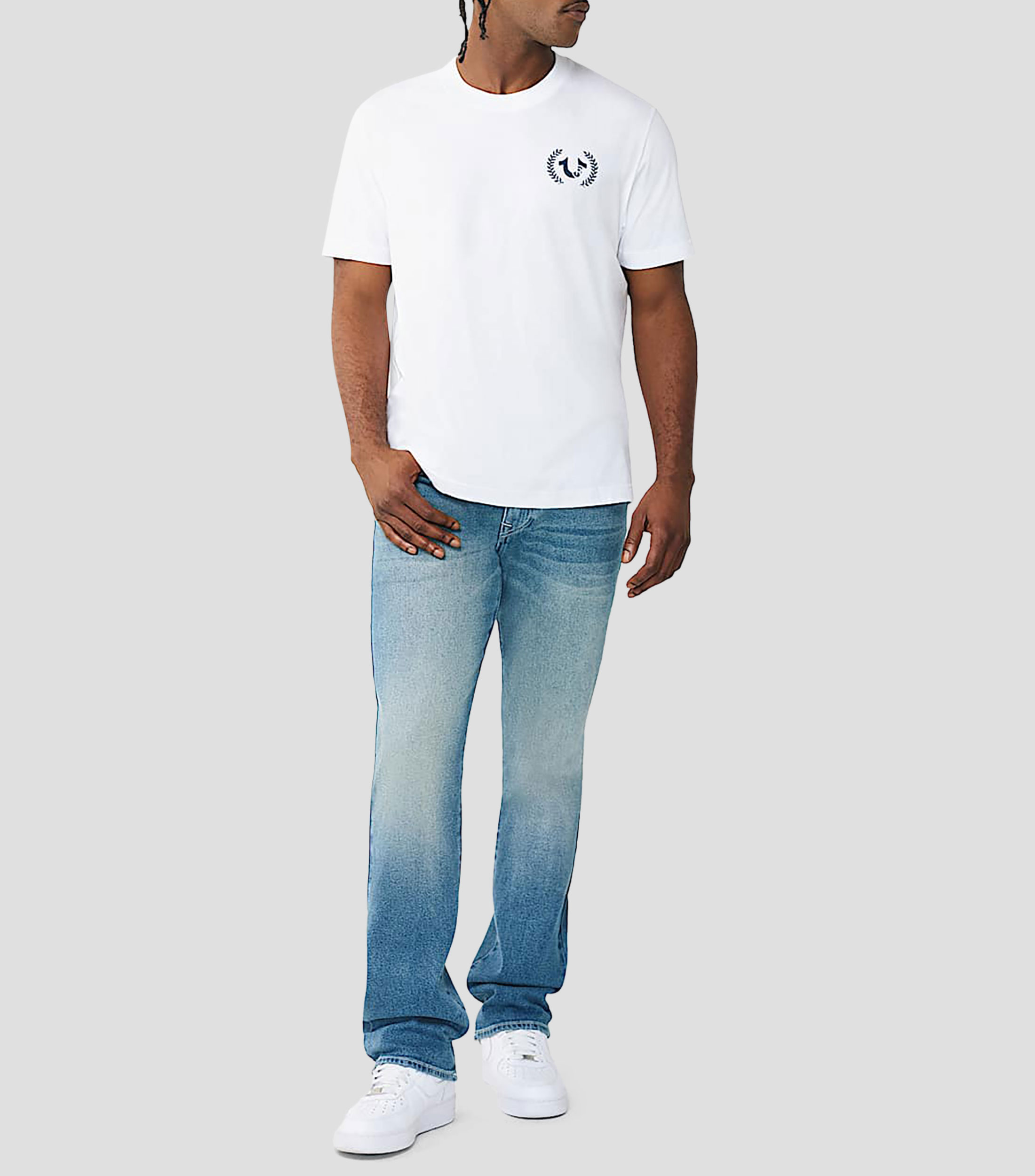 Playera cuello redondo manga corta lisa Hombre