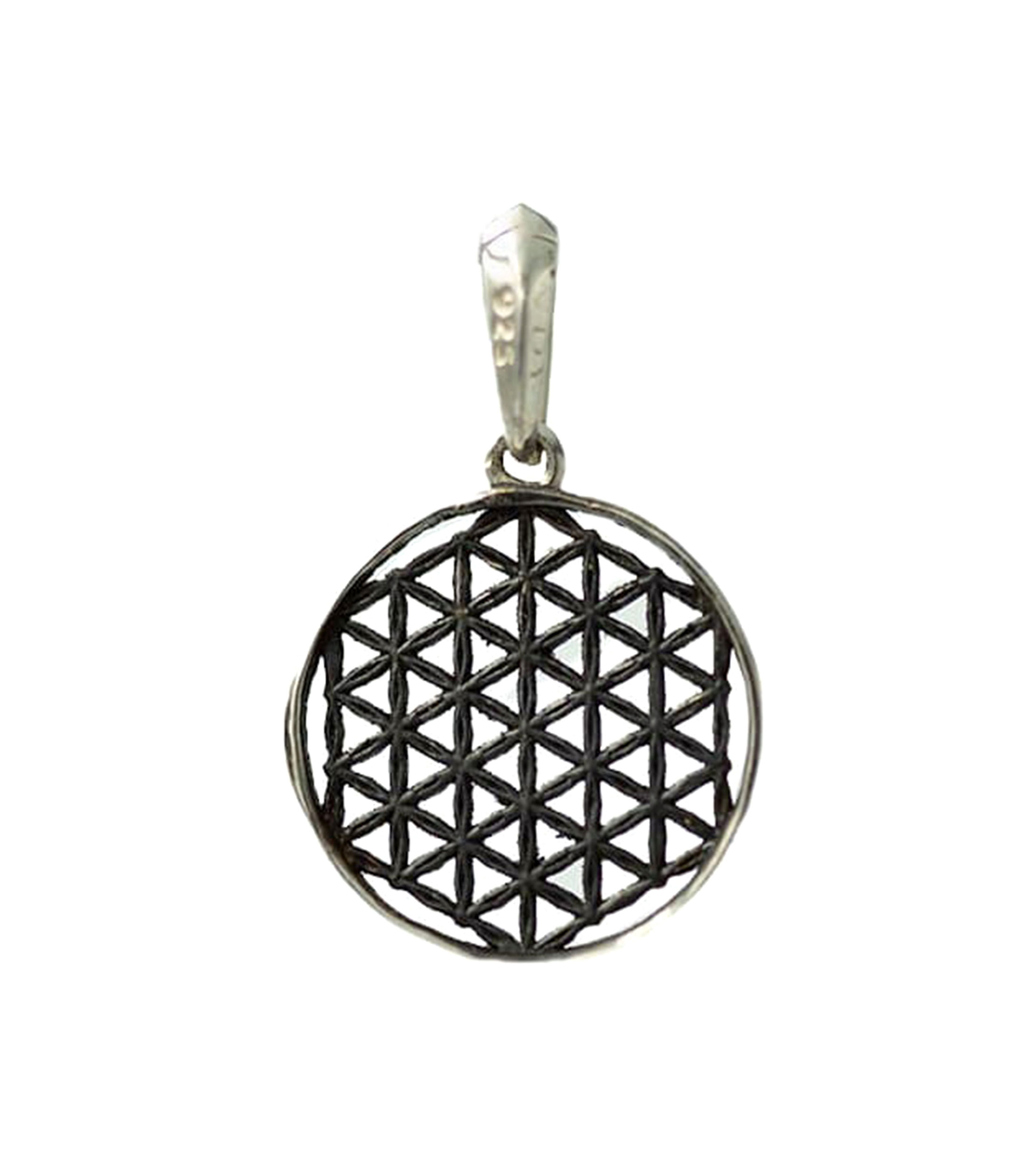 Dije en forma circular en Plata Hombre