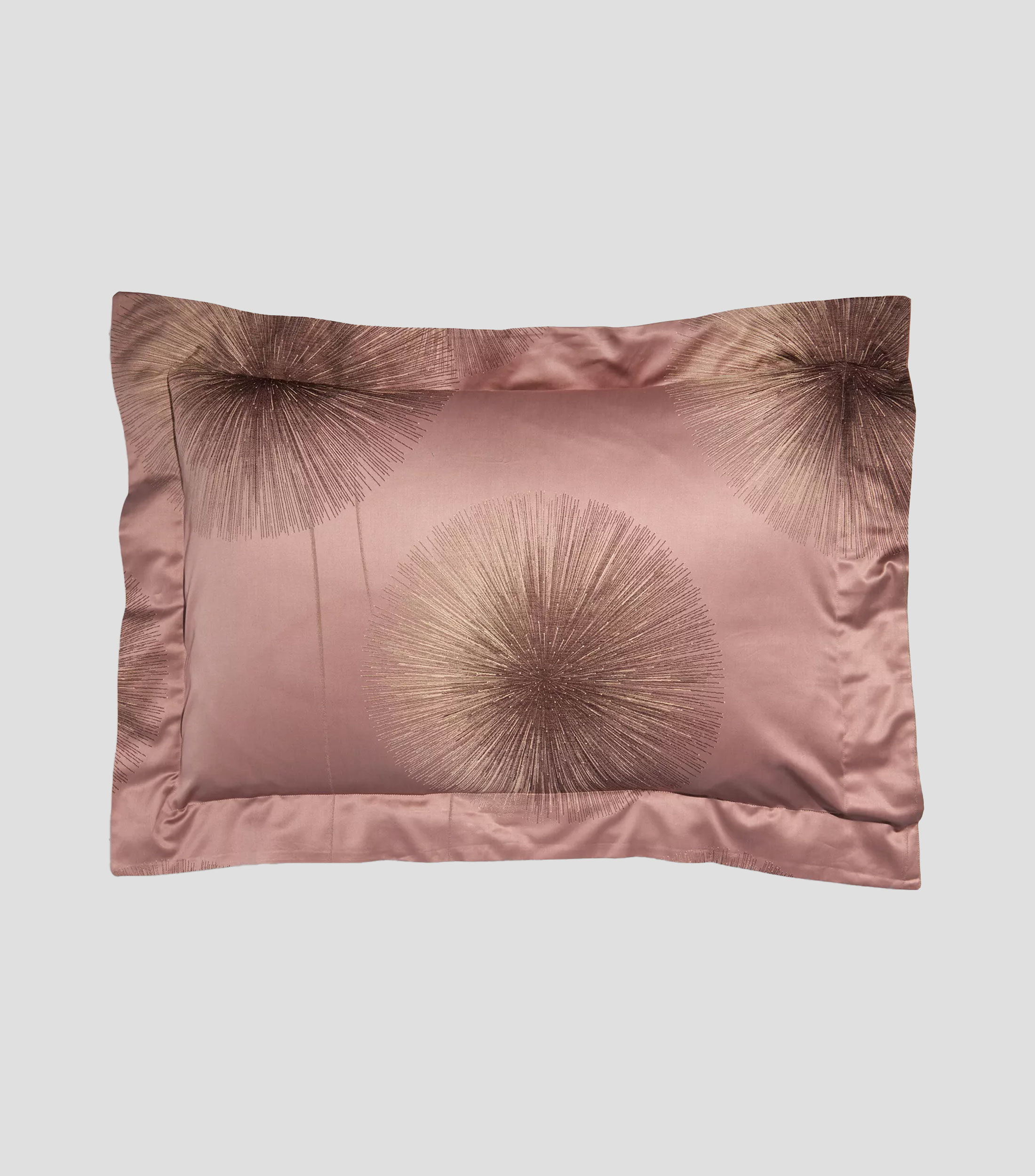 Funda para almohada estándar en algodón Soffioni Arredo malva