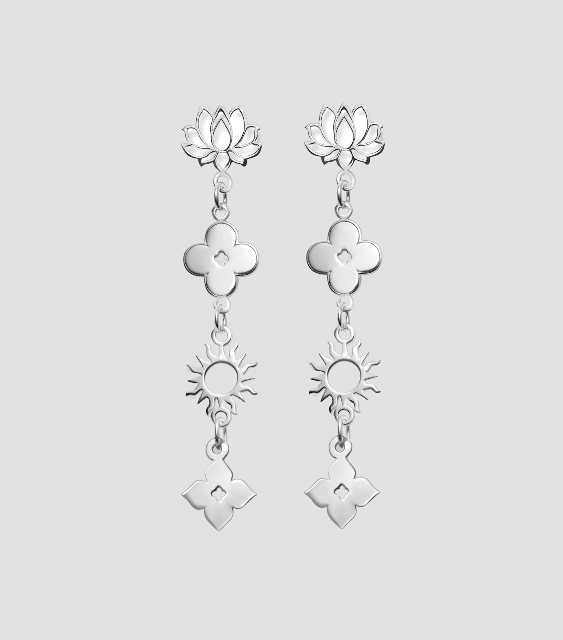 Aretes en Plata largos Joyas del Alma Mujer