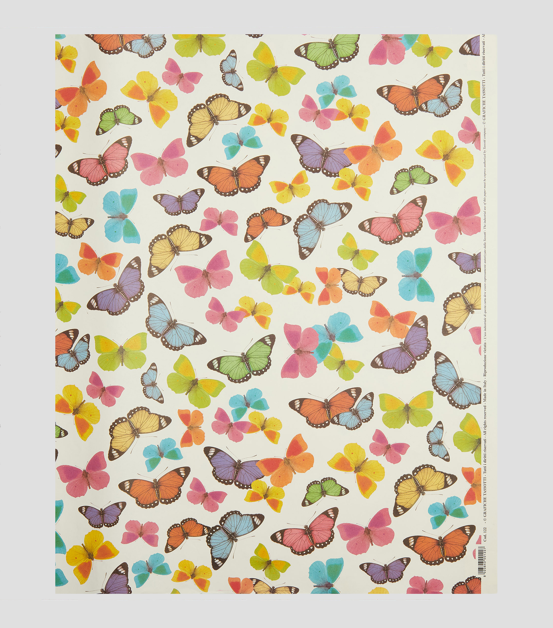 Pliego de papel Mariposa estampado