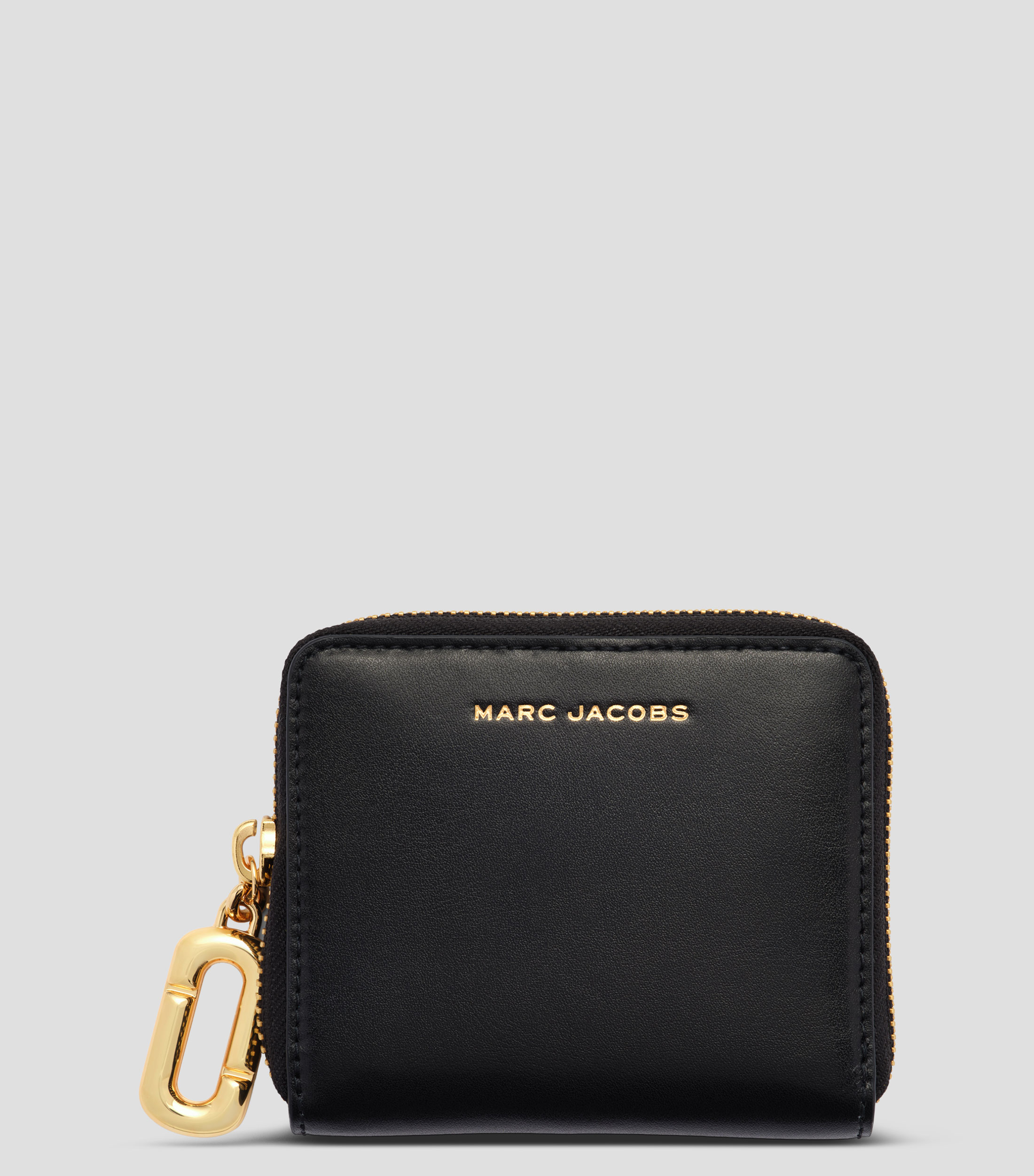 Cartera bifold en piel Puffy J liso Mujer