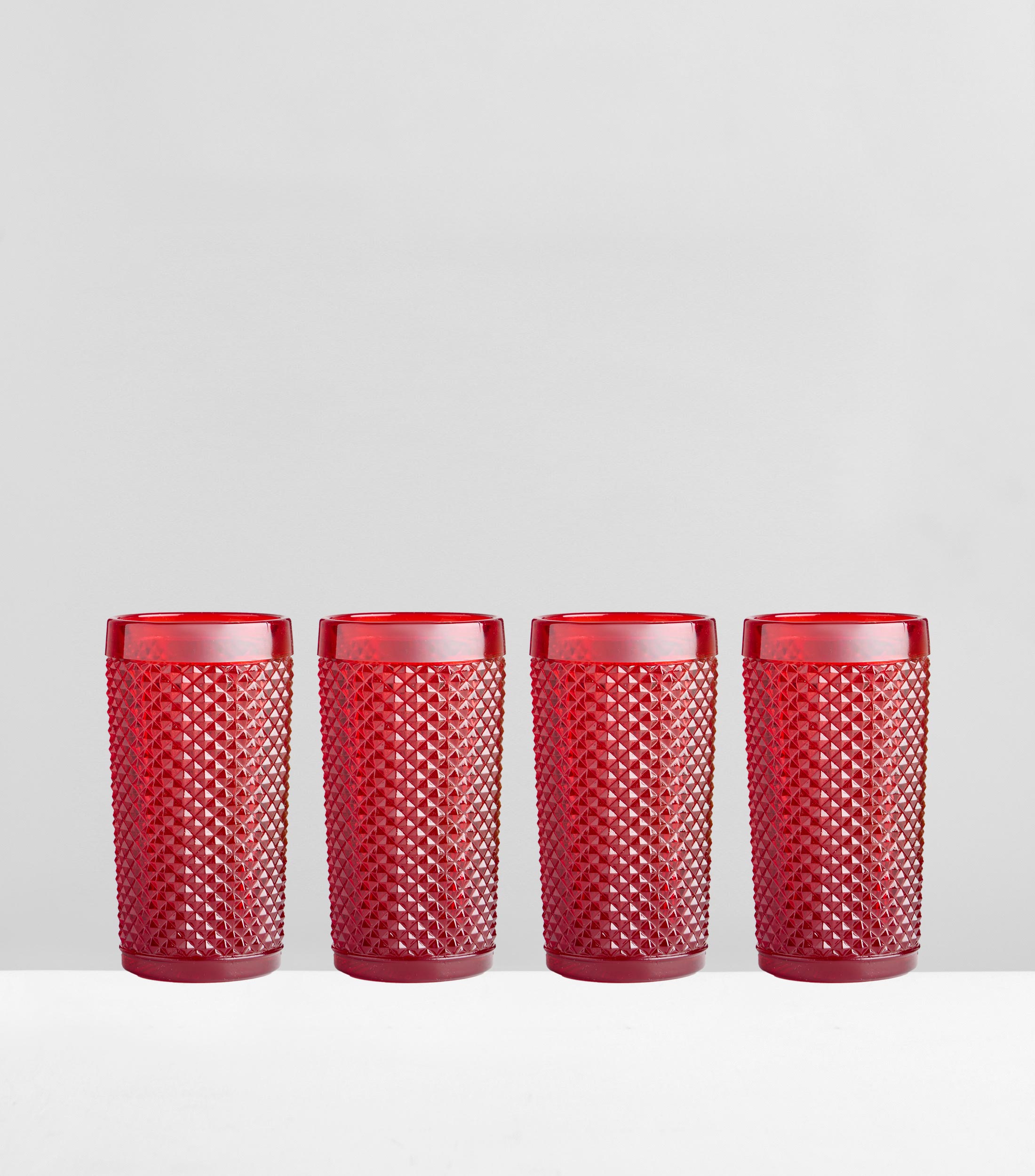 Set 4 Vasos high ball Rojo