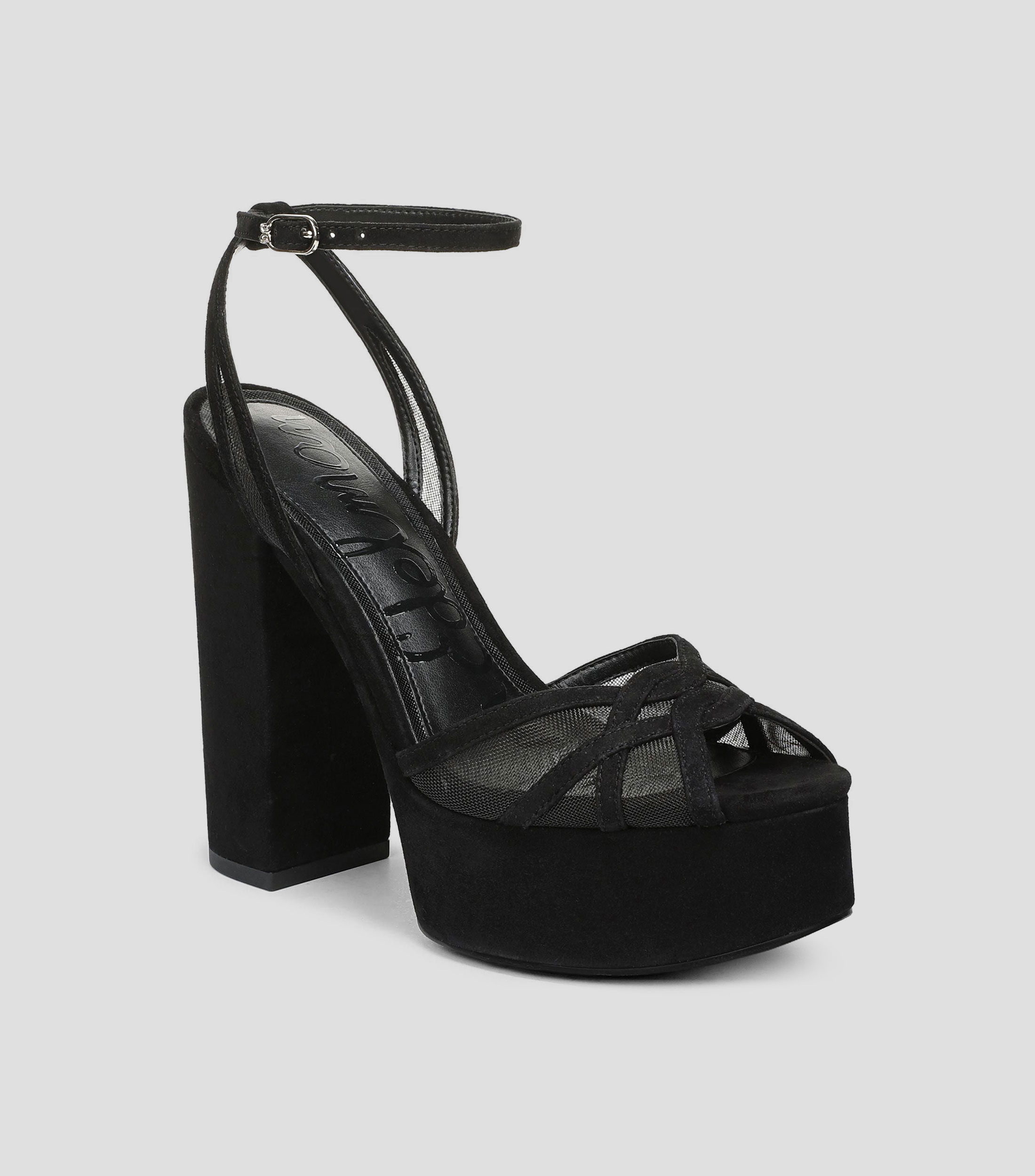 Sandalias con tacón alto cuadrado Mujer
