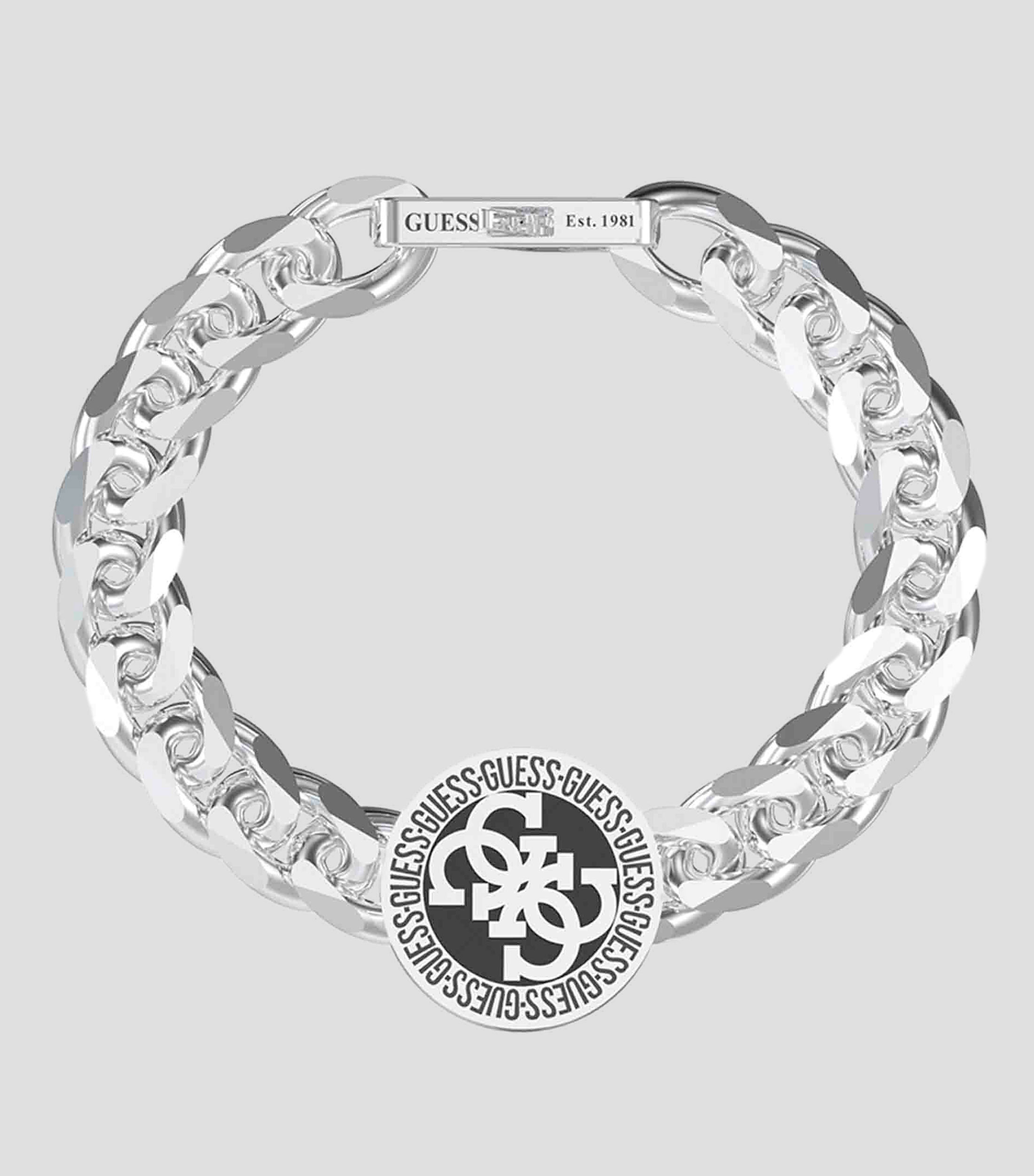 Guess Bracciale 4G Icon Uomo, Acciaio, Taglia Unica - Modello JUMB02117JWSTBK - 4