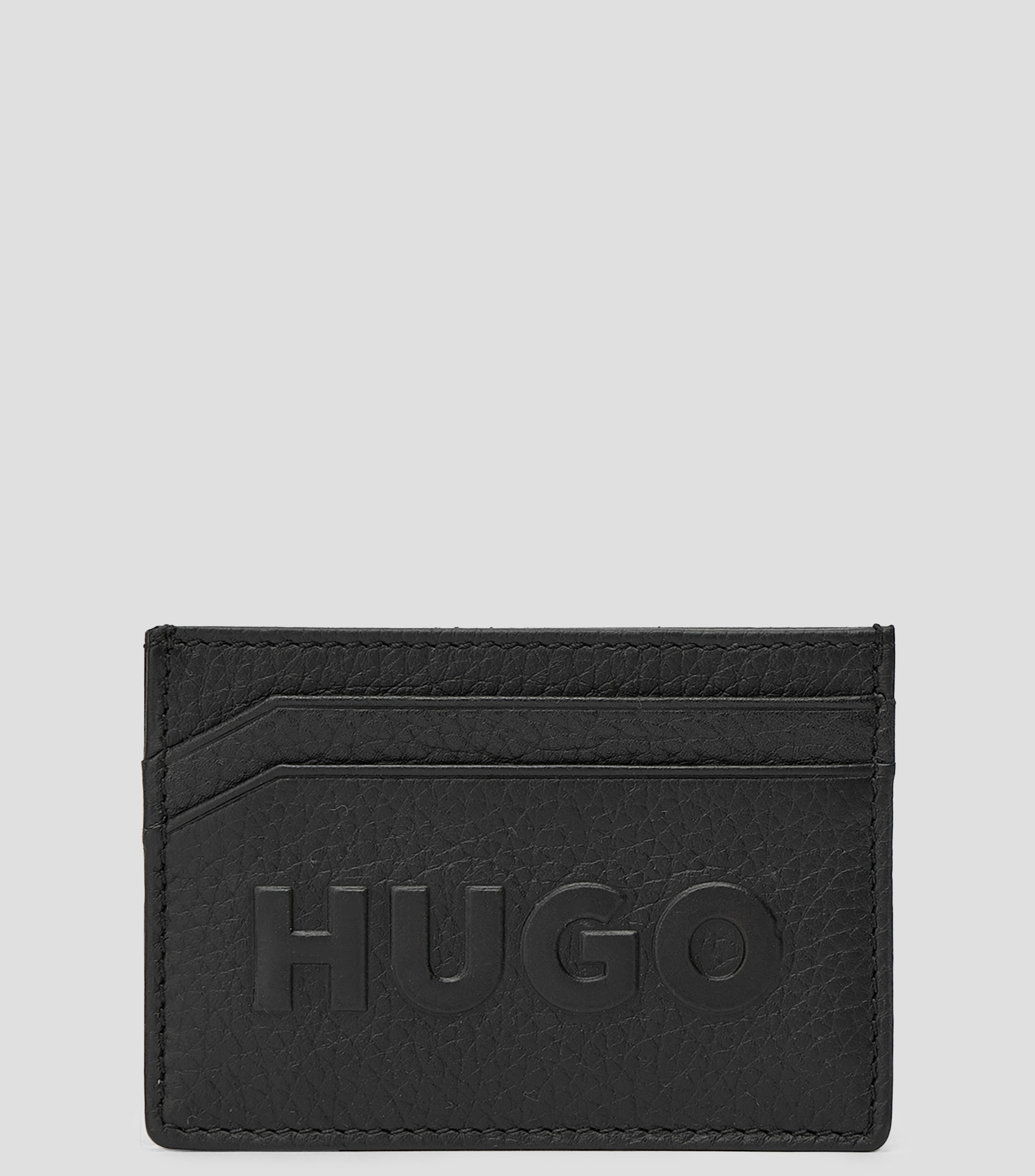 Tarjetero en piel con logo Hombre