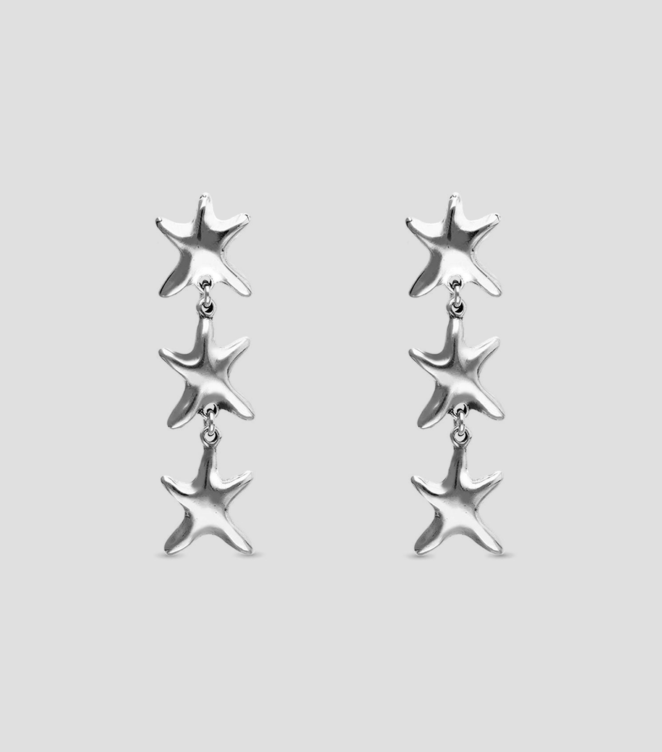 Aretes largos estrellas Arcadia Mujer