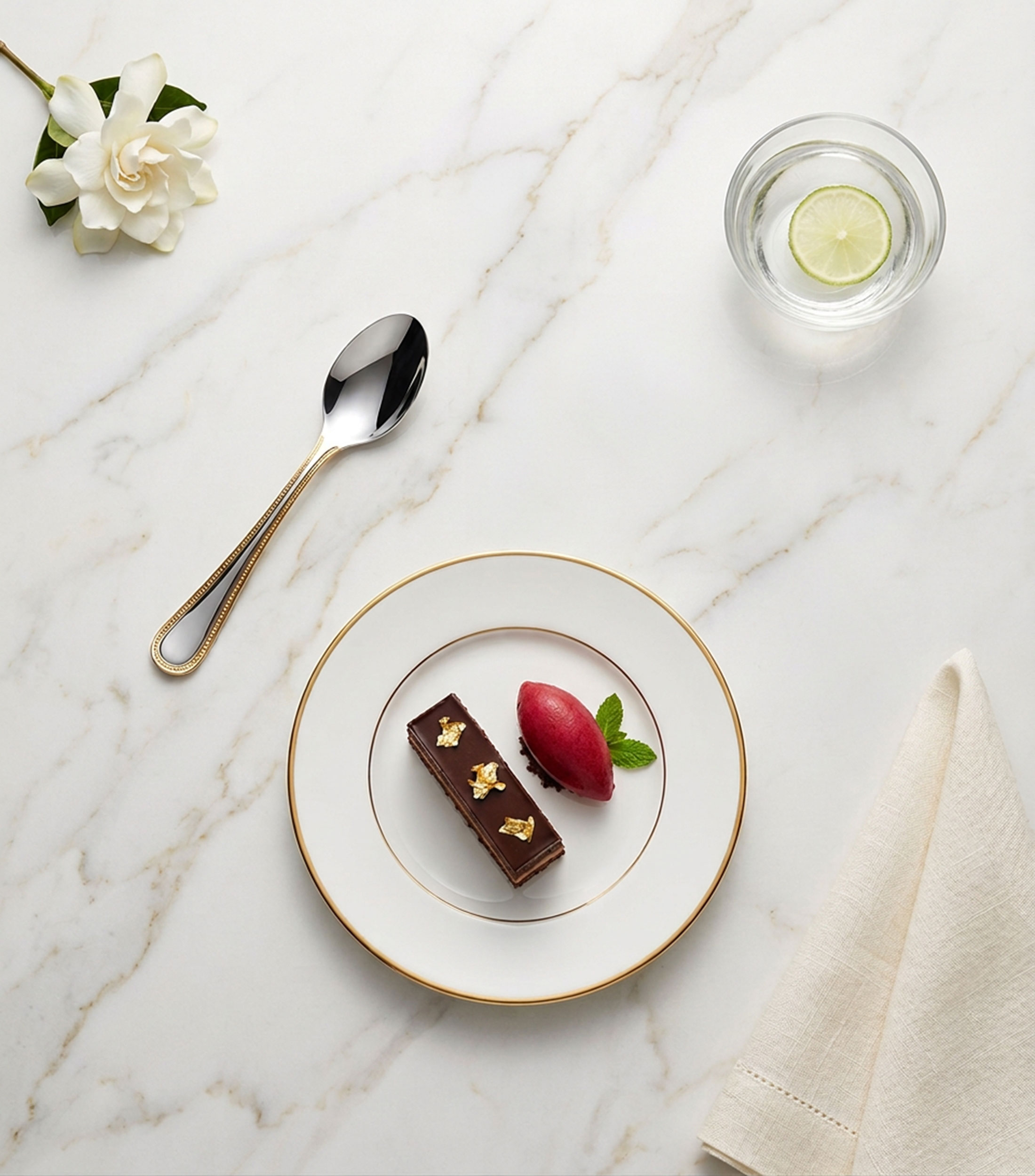 Cuchara para postre Perle Dor