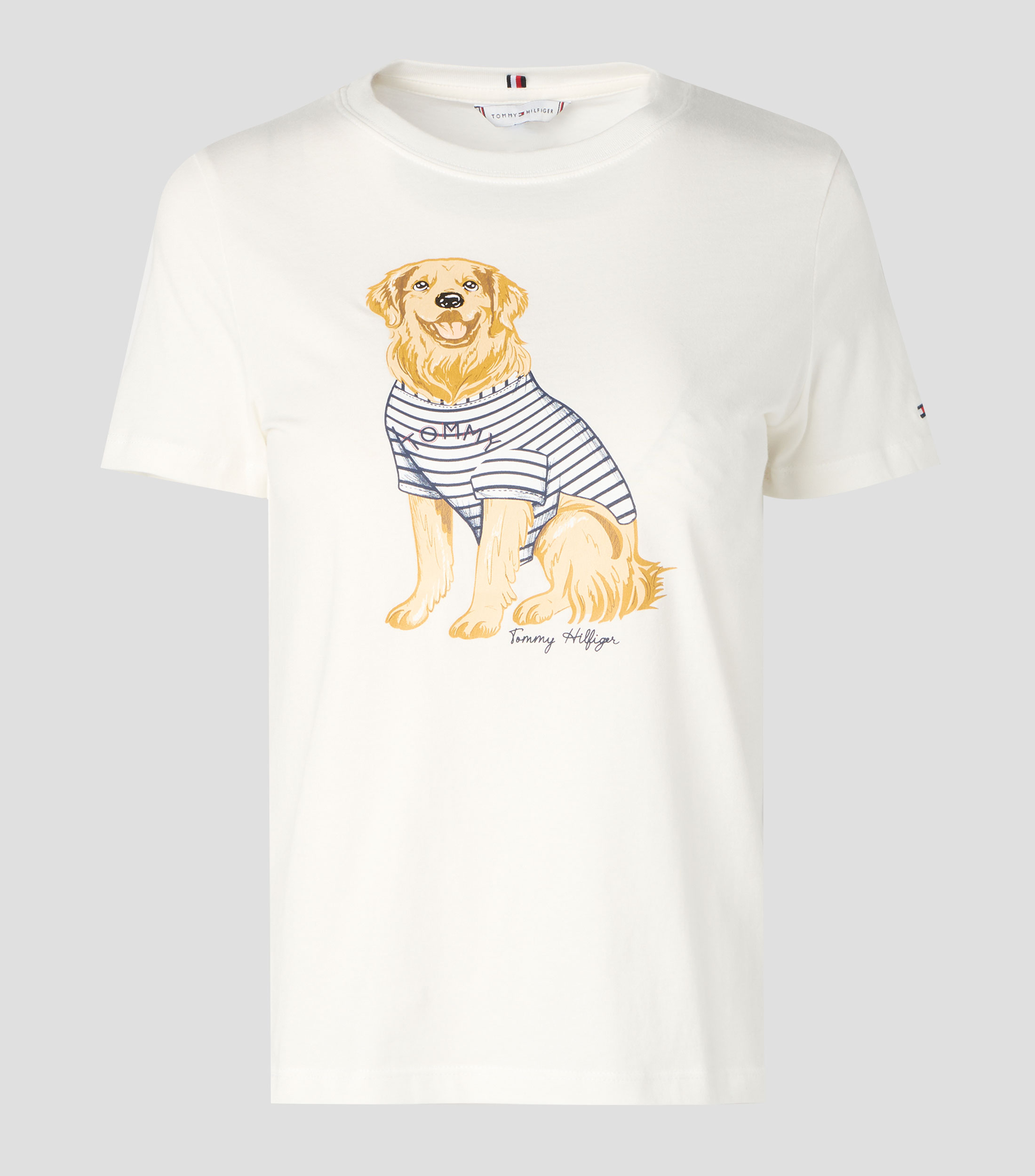 Playera cuello redondo manga corta estampada Mujer
