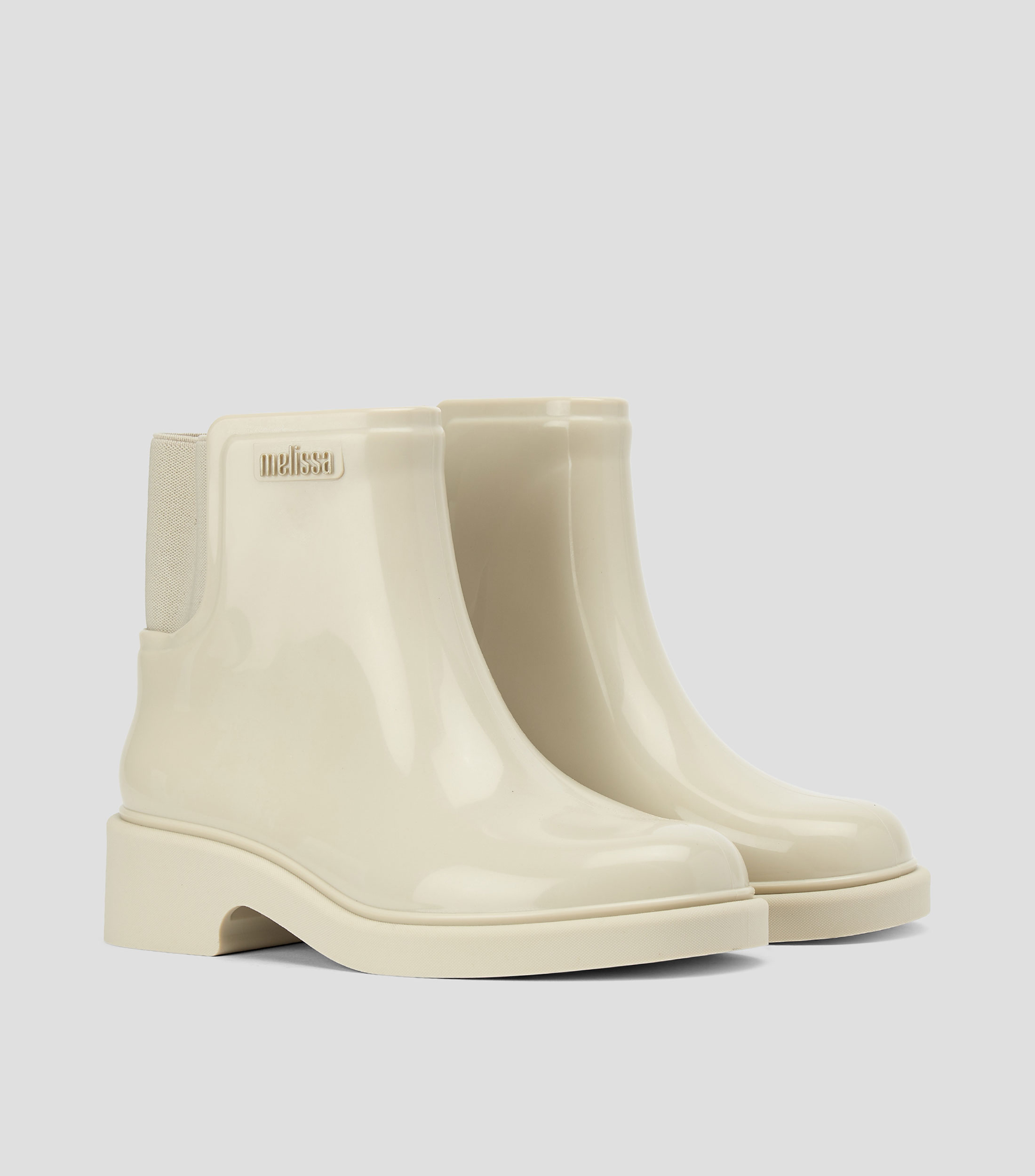 Botas con tacón bajo media luna Mujer