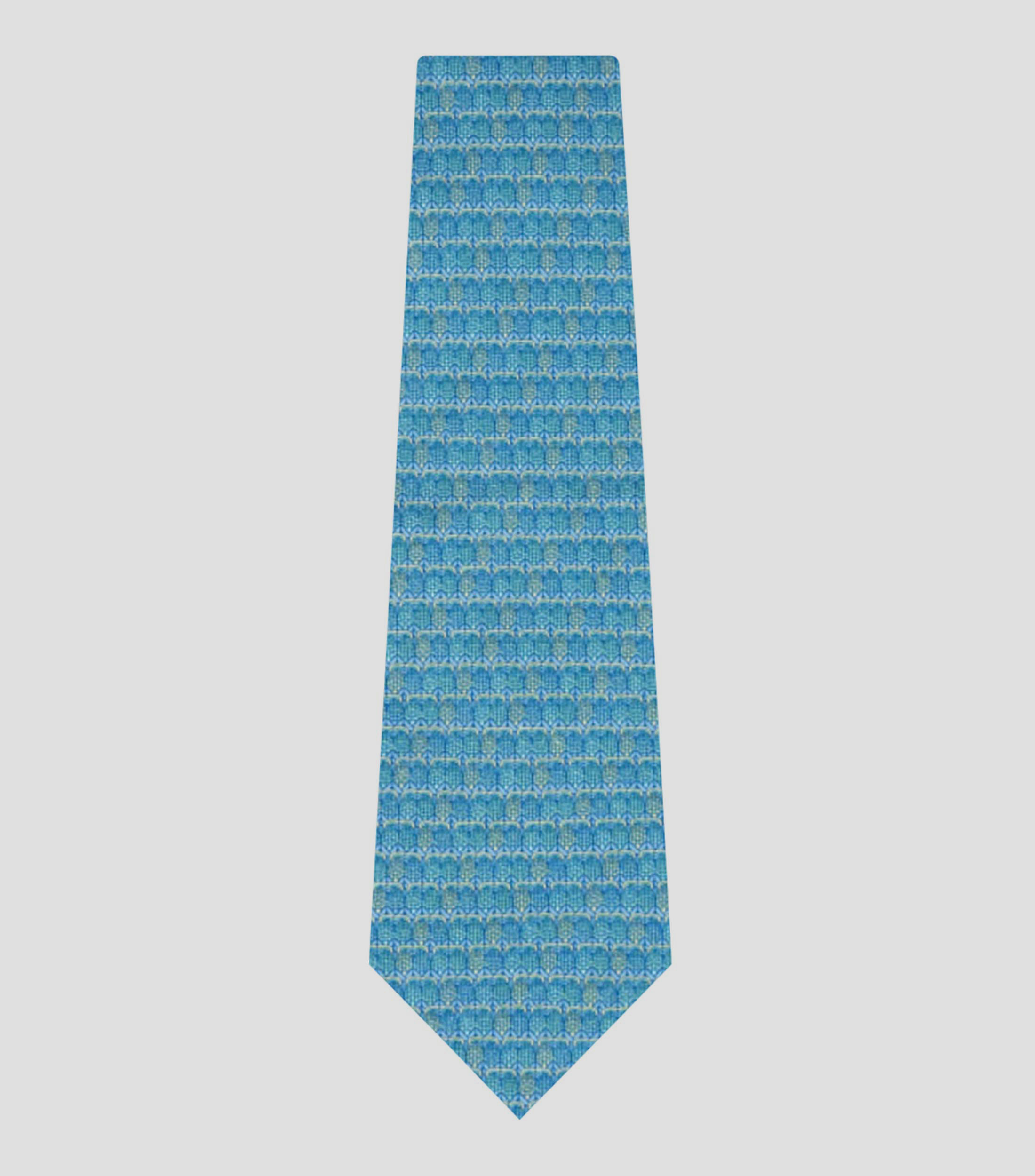 Corbata ancha en seda azul Maíz