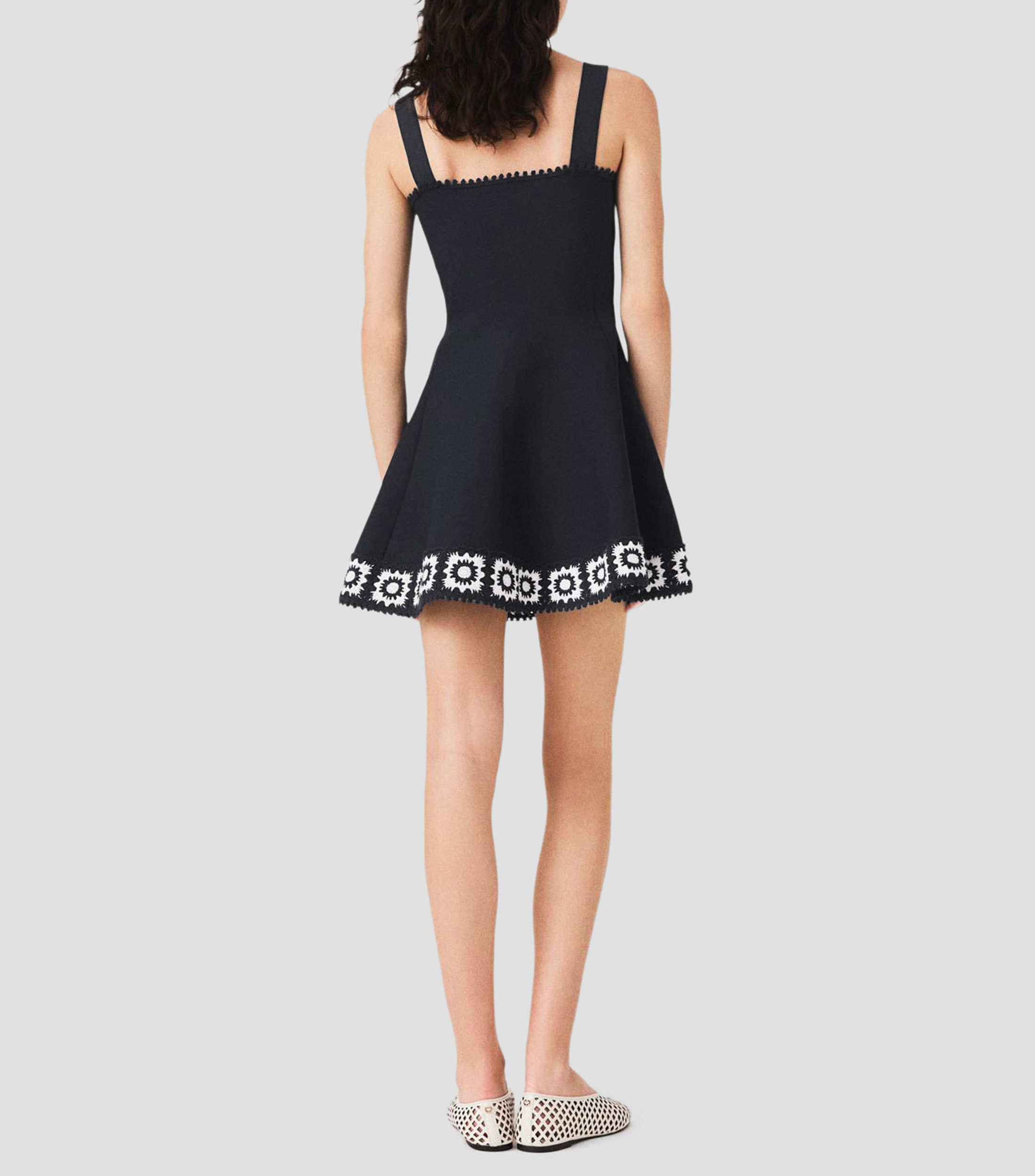 Vestido corto liso Mujer