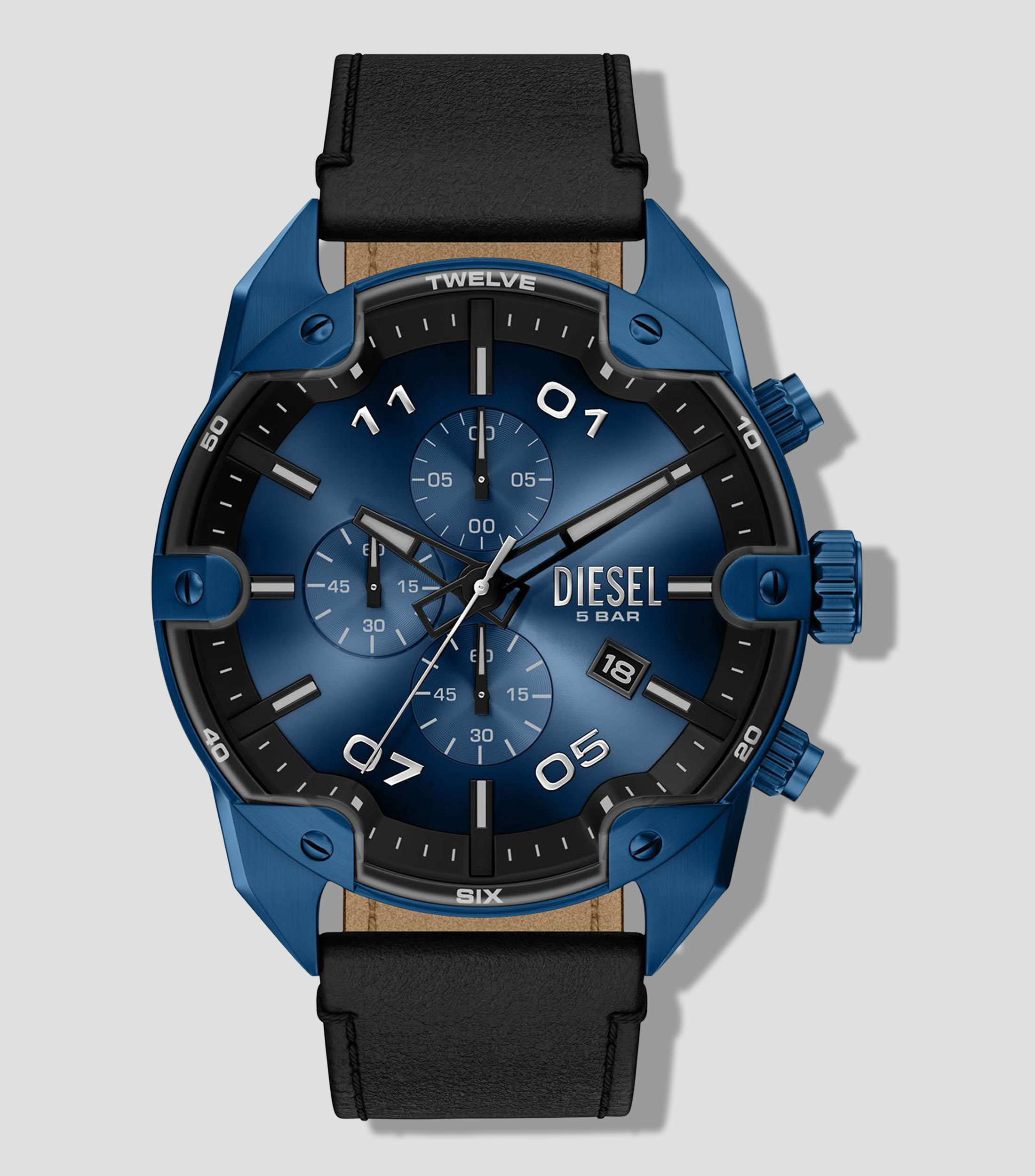 Reloj para Hombre Spiked Casual Azul, Negro