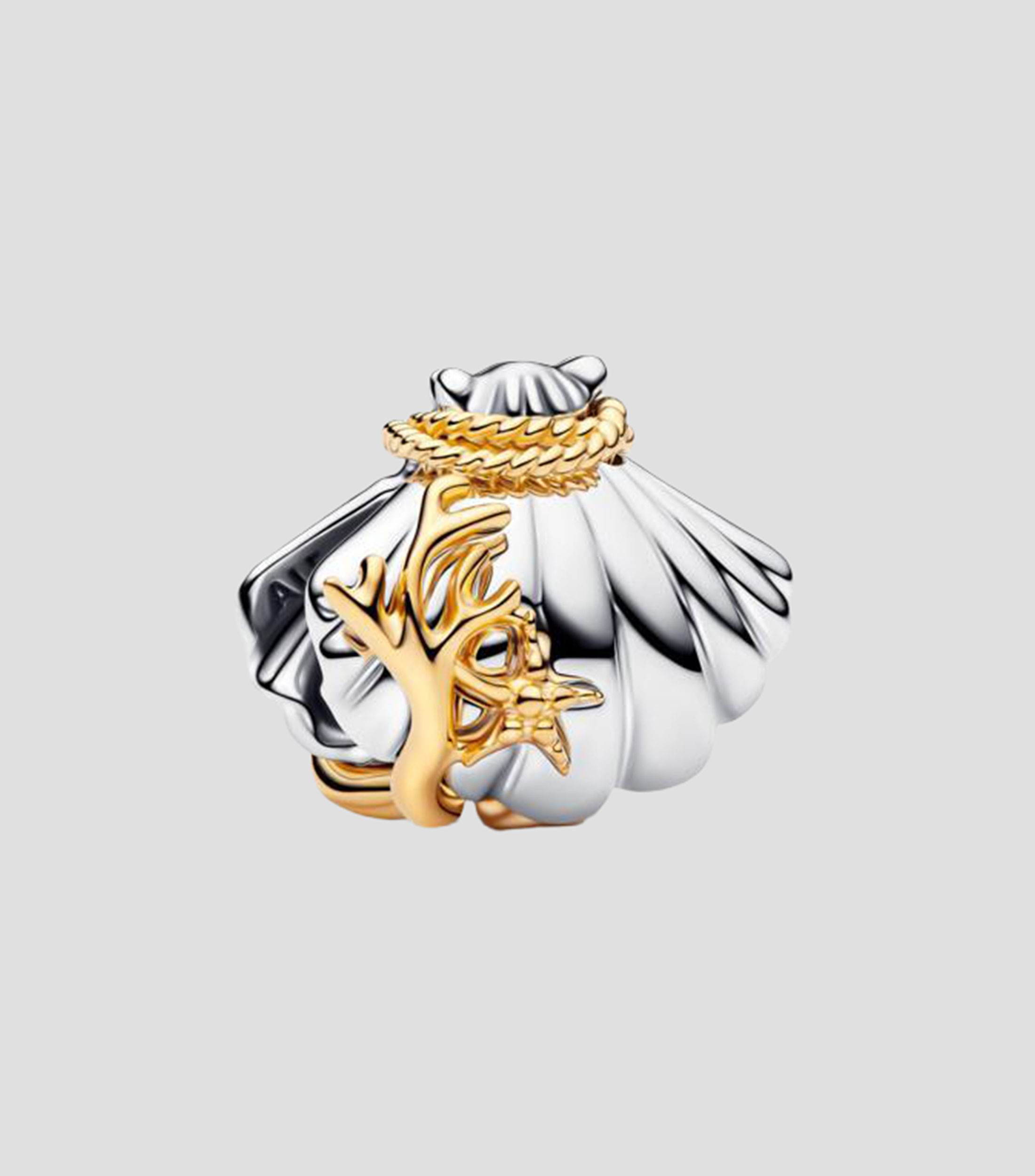 Charm en Plata Concha Ariel Disney con diamante Mujer