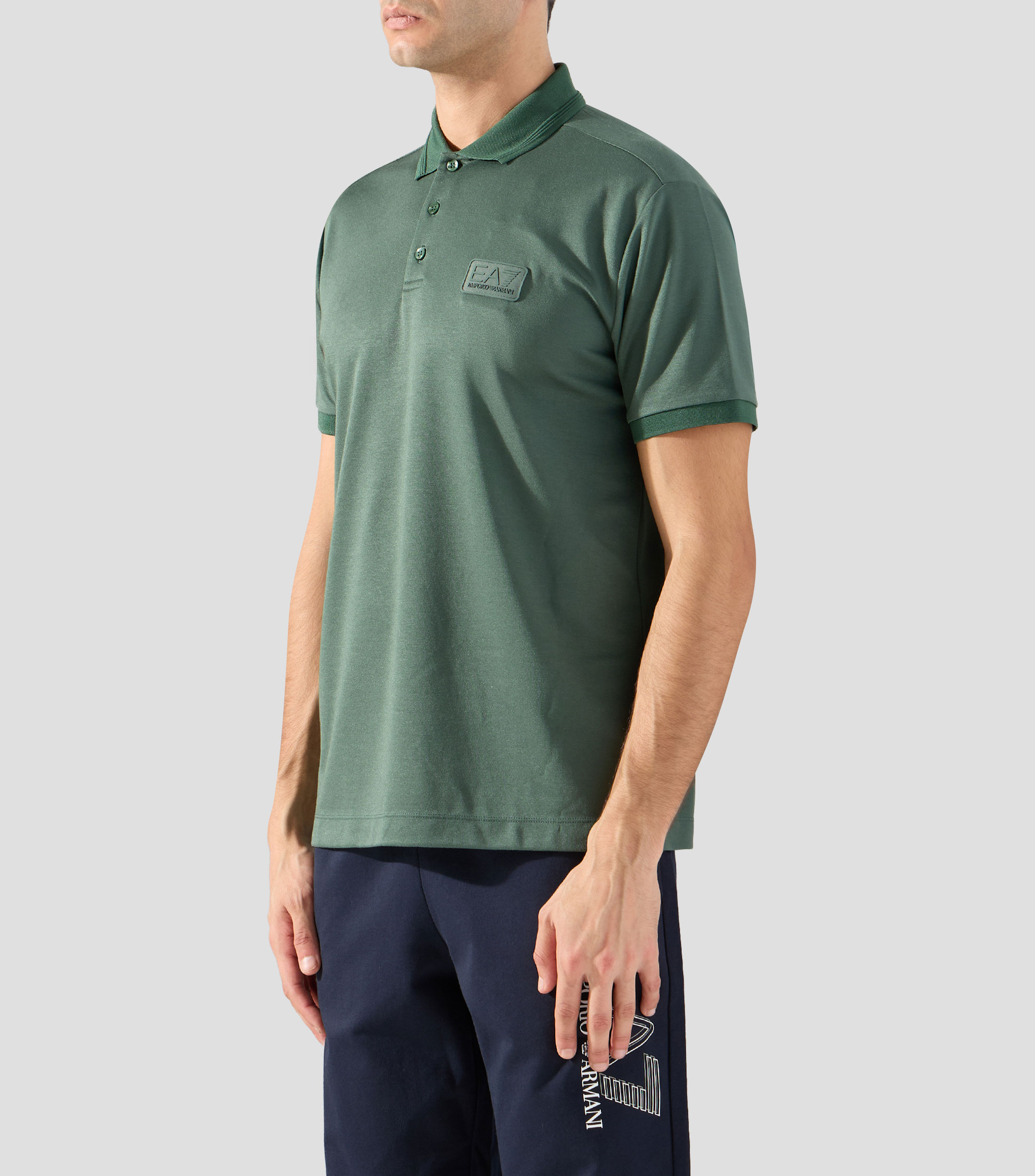 Playera tipo polo manga corta lisa Hombre