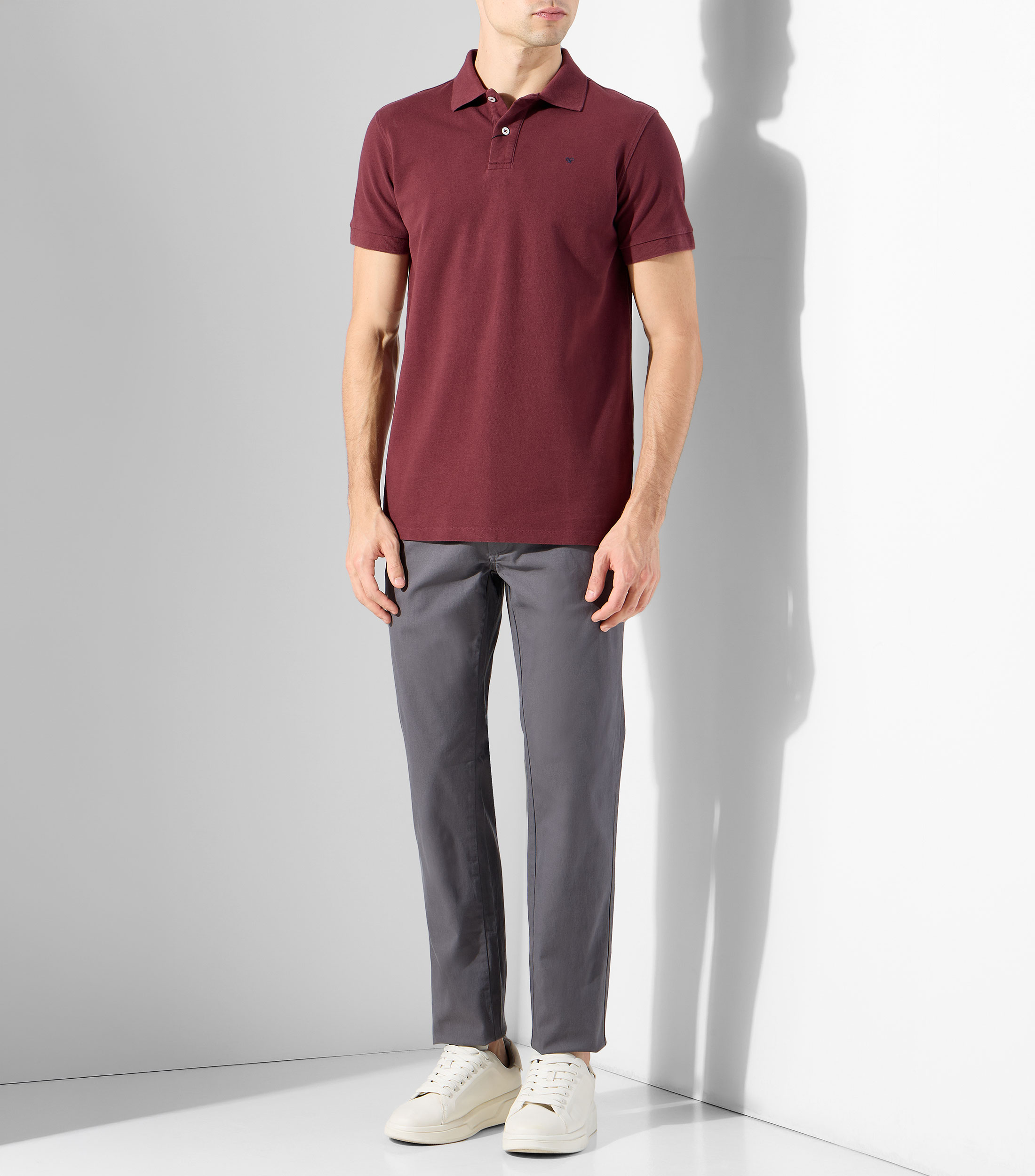 Playera tipo Polo manga corta lisa Hombre