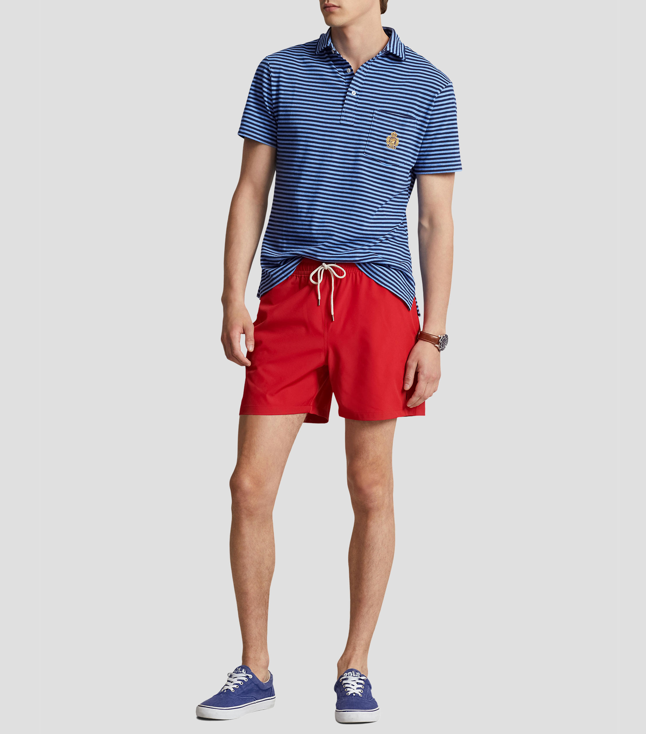 Traje de baño largo liso Hombre