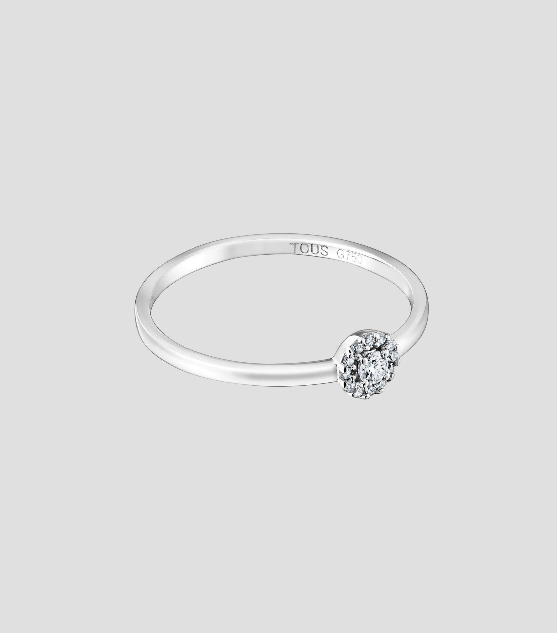 Anillo en Oro Blanco de 18 Kilates Les Classiques con Diamantes Mujer