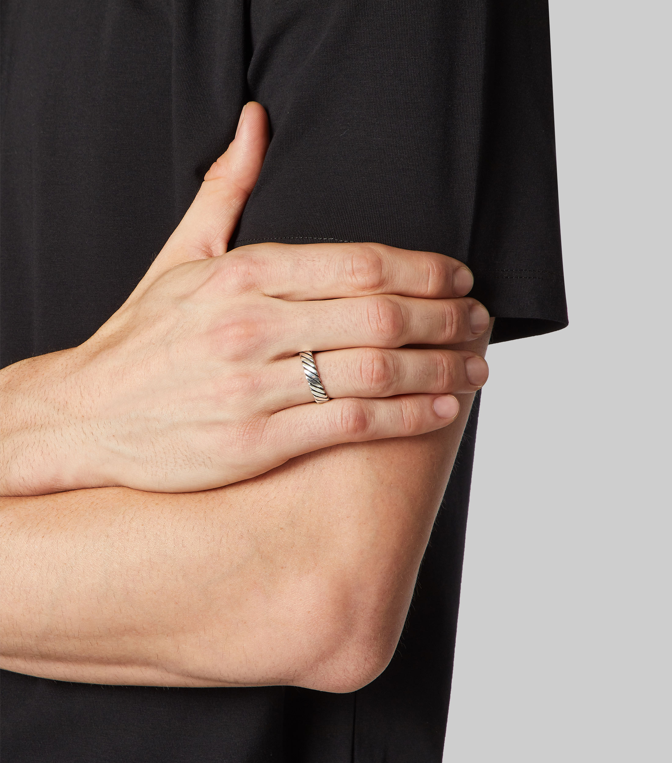 Anillo en Plata .925 Entrelazado Hombre