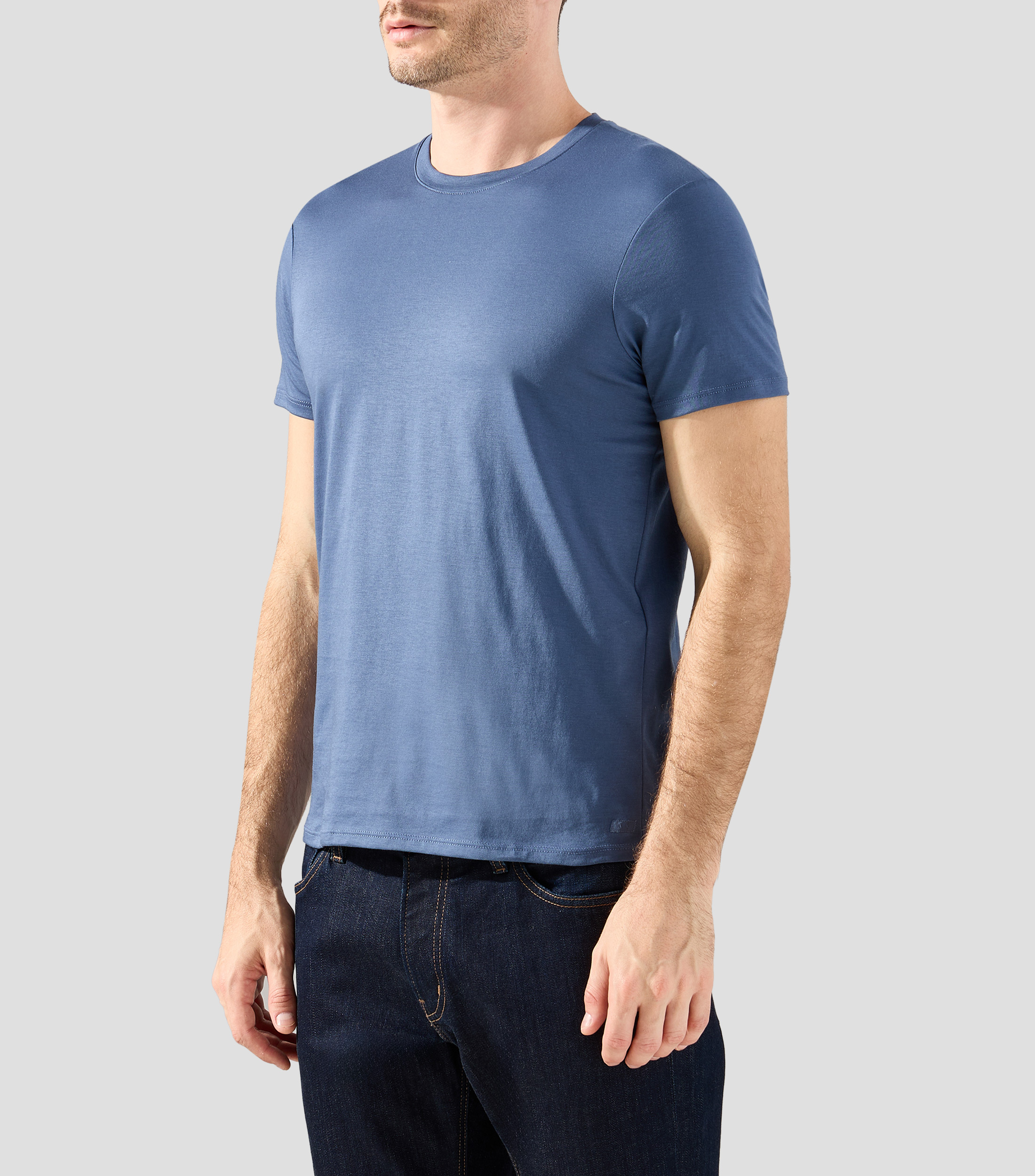 Playera cuello redondo manga corta liso Hombre