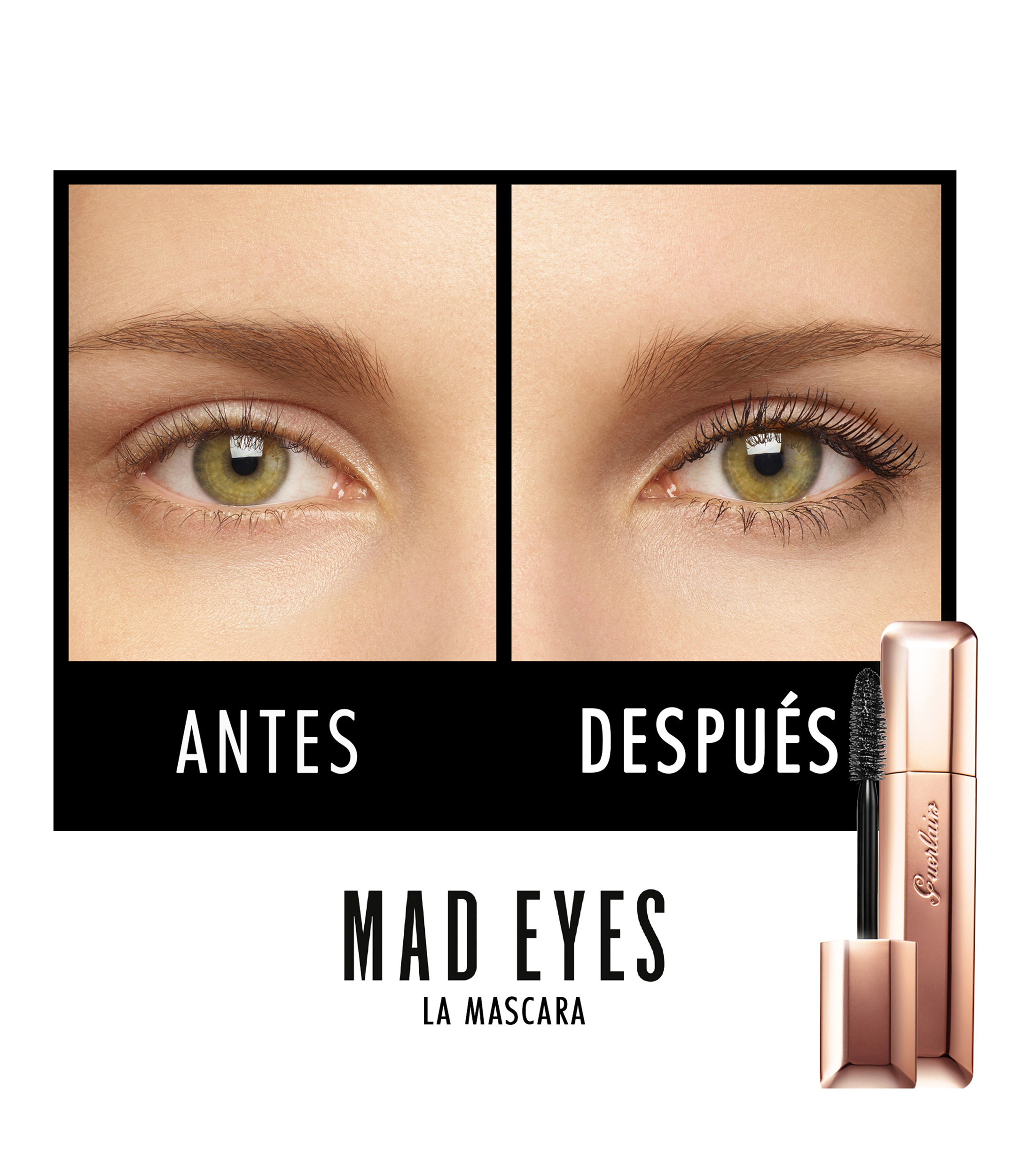 Máscara de pestañas Voluminizadora Mad Eyes Negro, 8 ml
