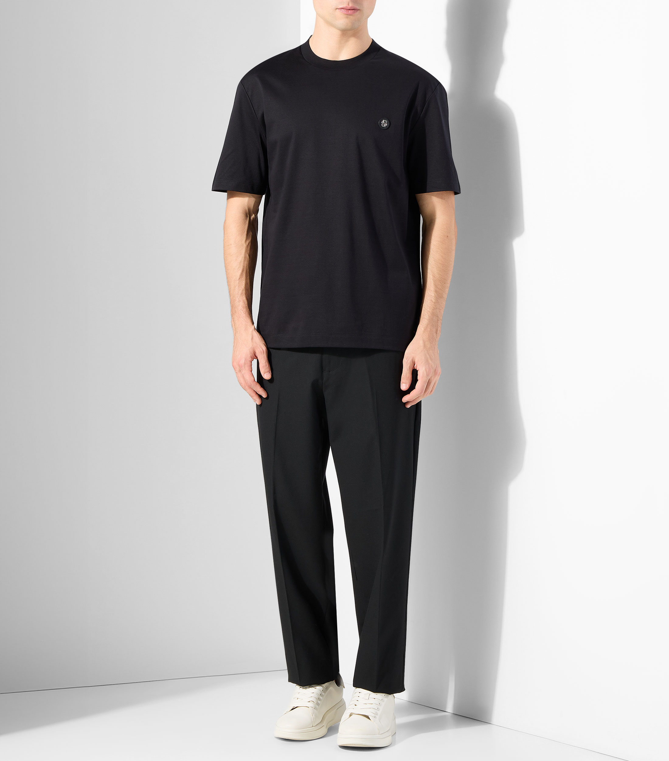 Playera regular fit de algodón con monograma Double B Hombre