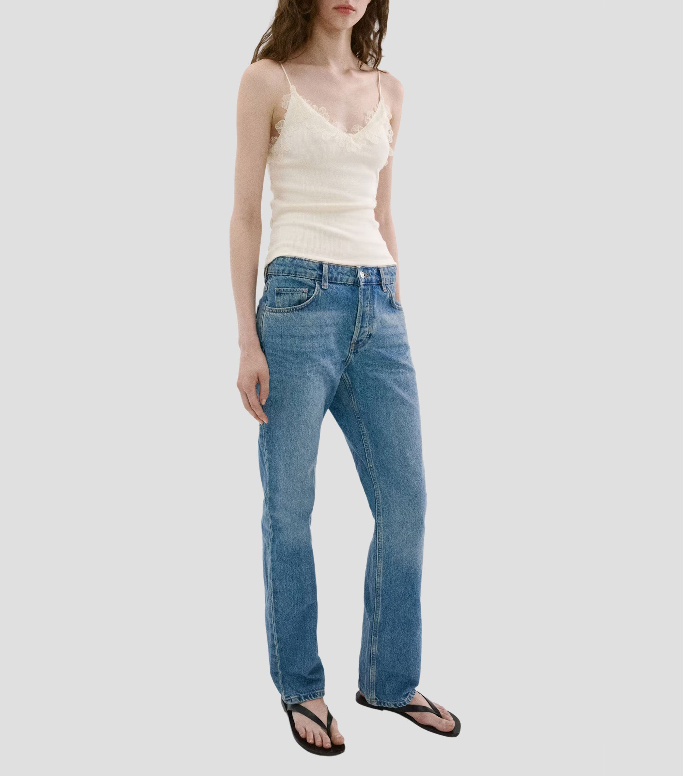 Blusa lisa sin mangas Mujer