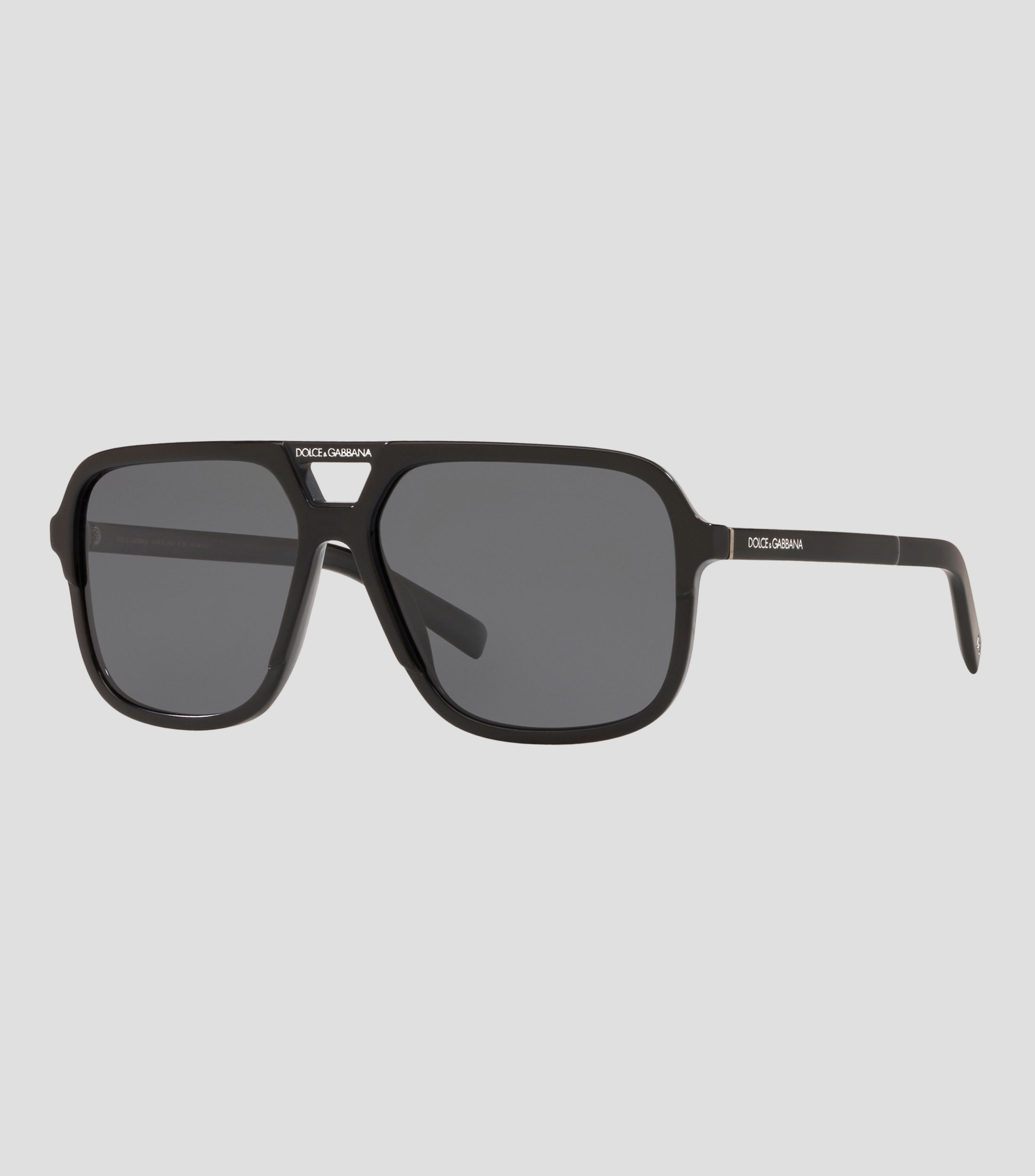 Lentes de sol cuadrados negros Hombre