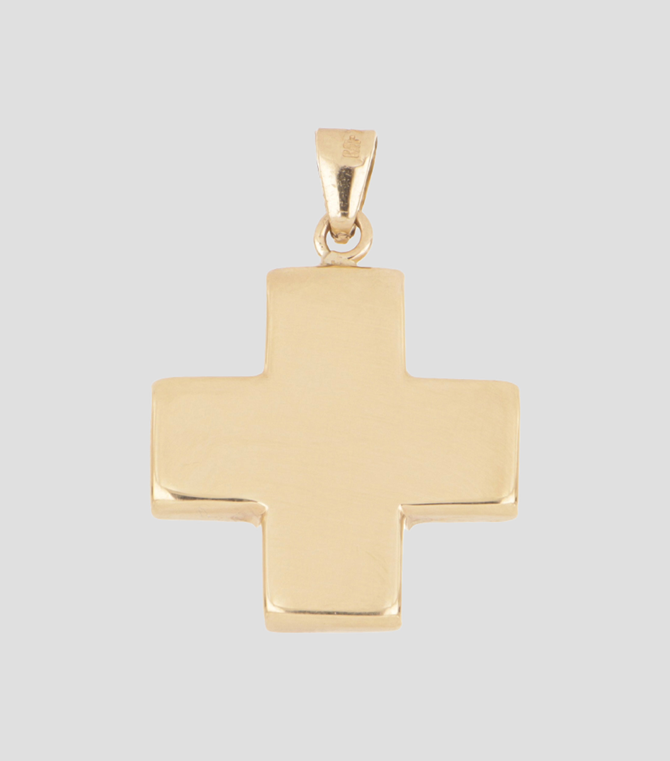 Dije Cruz Suiza en oro amarillo 14 Kilates Unisex