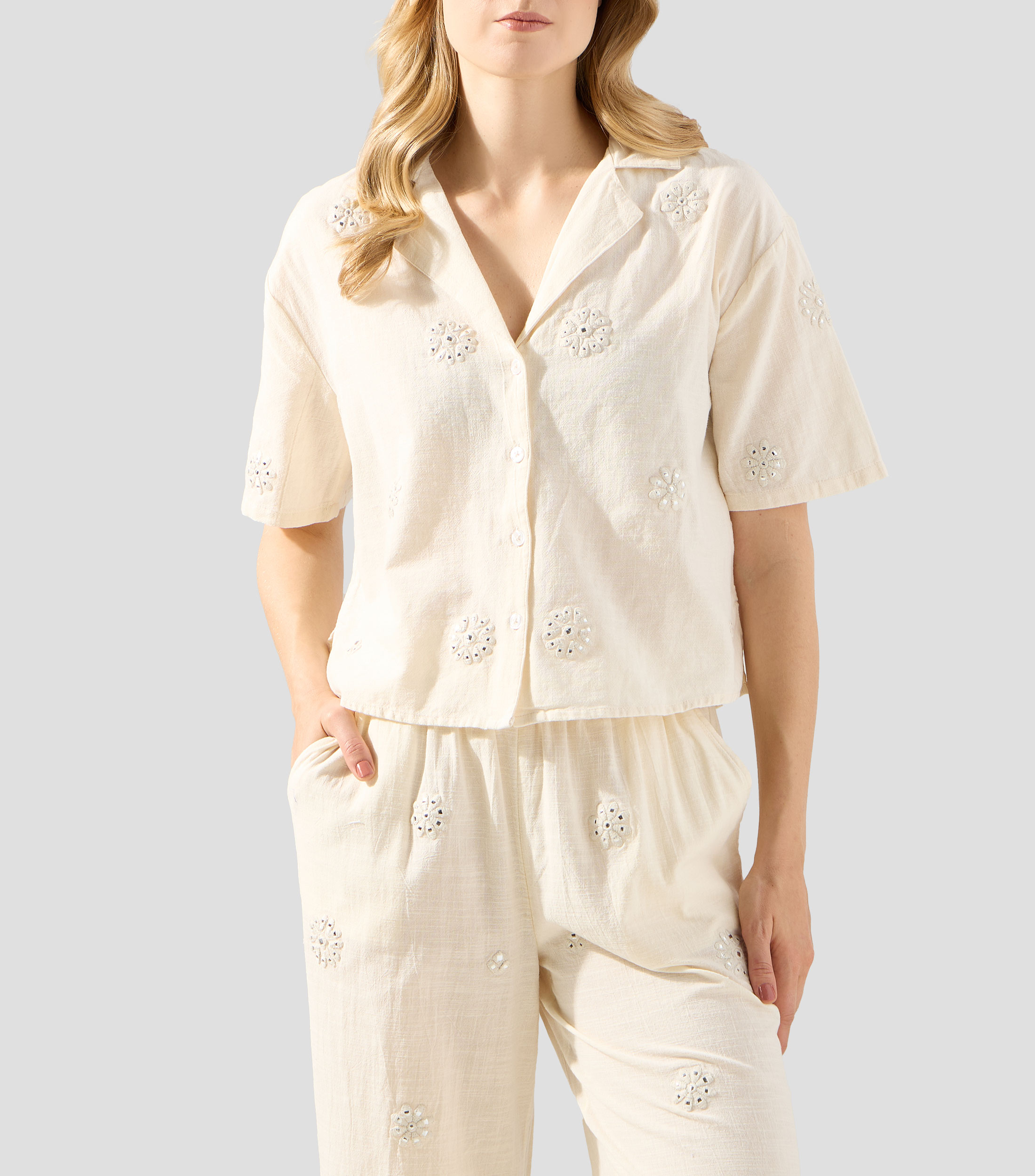 Camisa fantasía manga corta Mujer