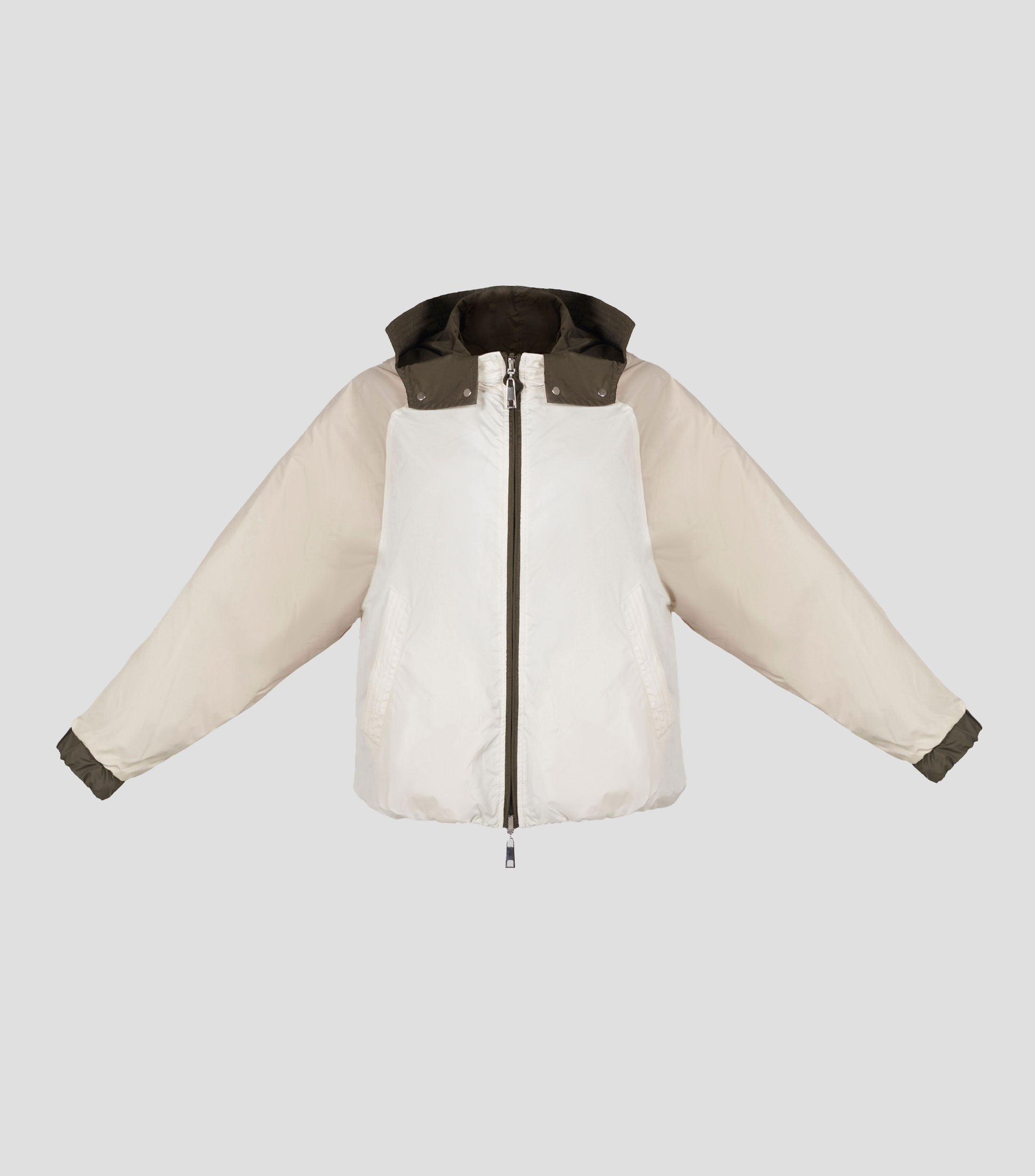 Chamarra bomber reversible con capucha Mujer