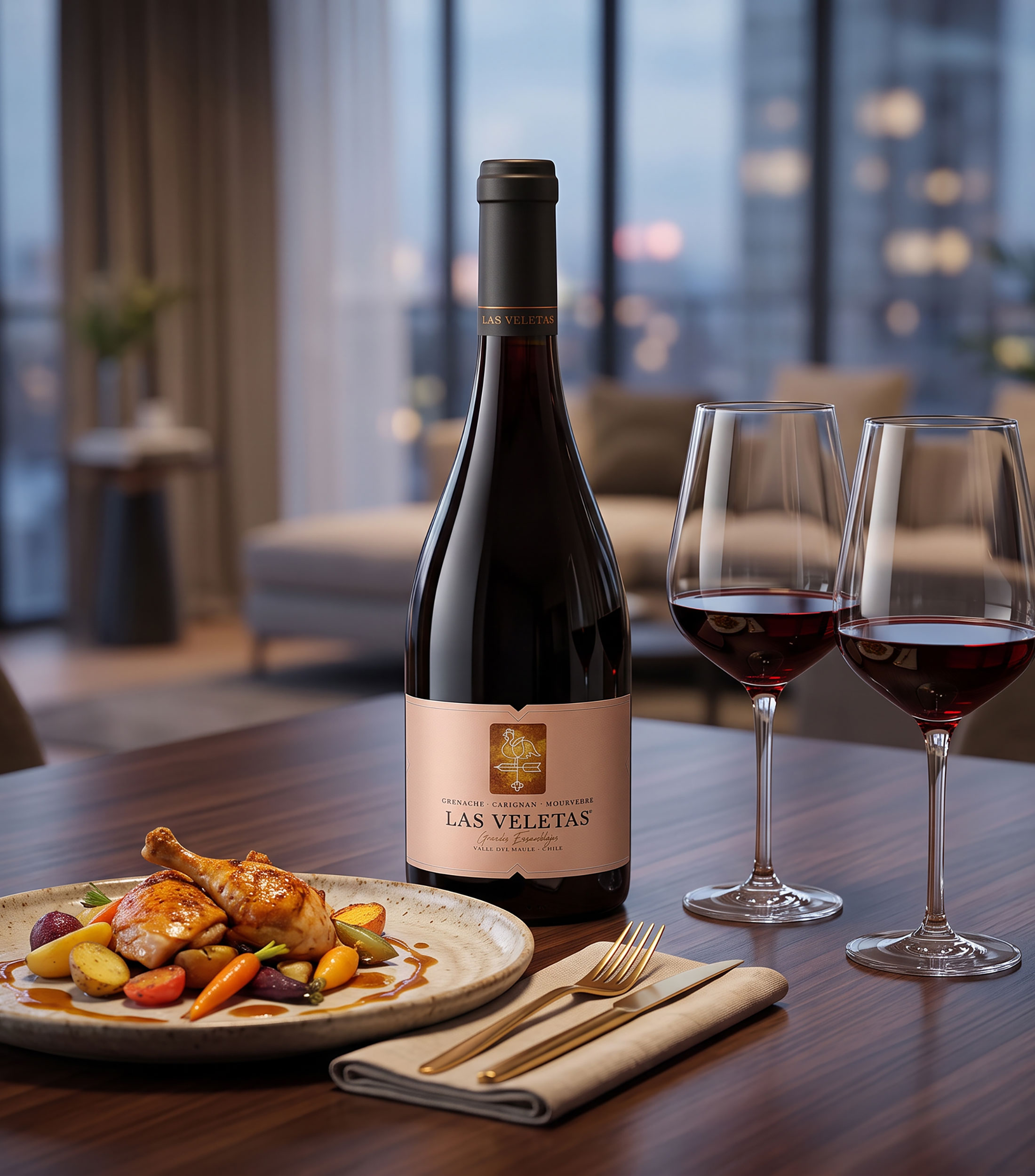 Vino Tinto Garnacha Carignan Mourvèdre Grandes Ensamblajes, Chile, 750 ml